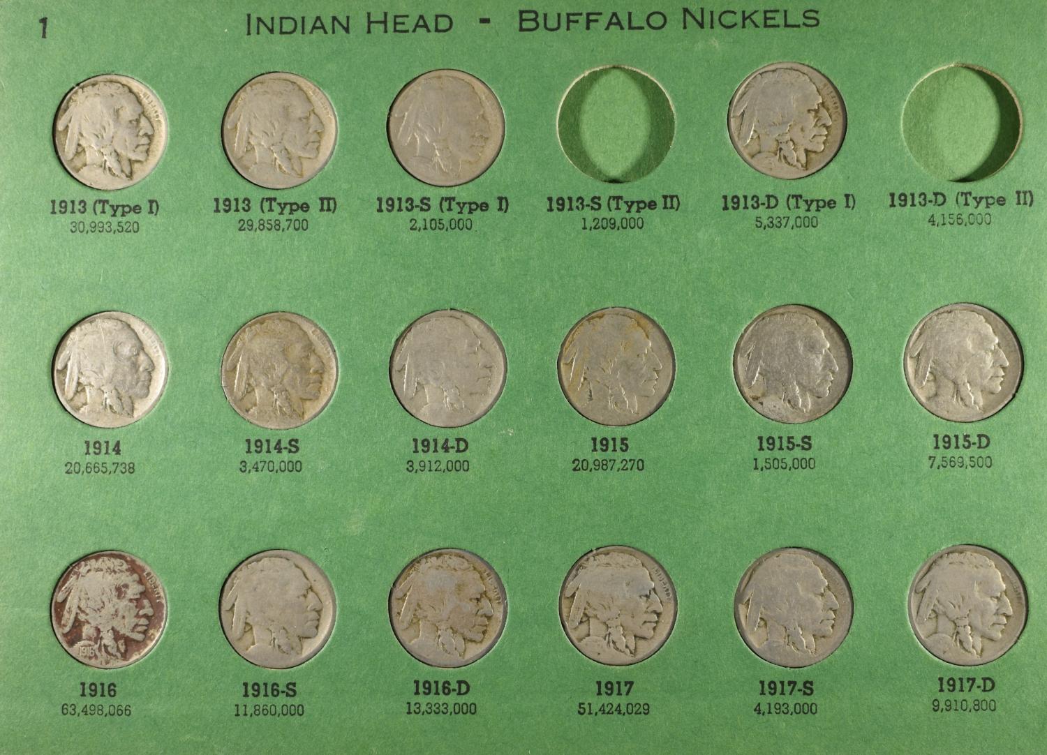 BUFFALO & JEFFERSON NICKEL COLLECTIONS