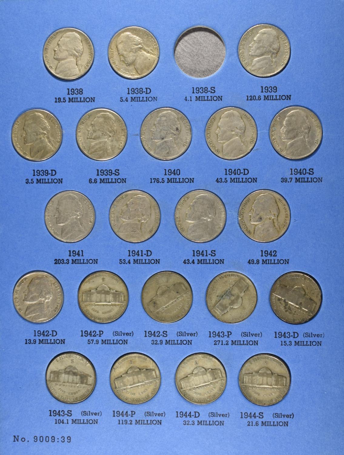 LIBERTY & JEFFERSON NICKEL COLLECTIONS