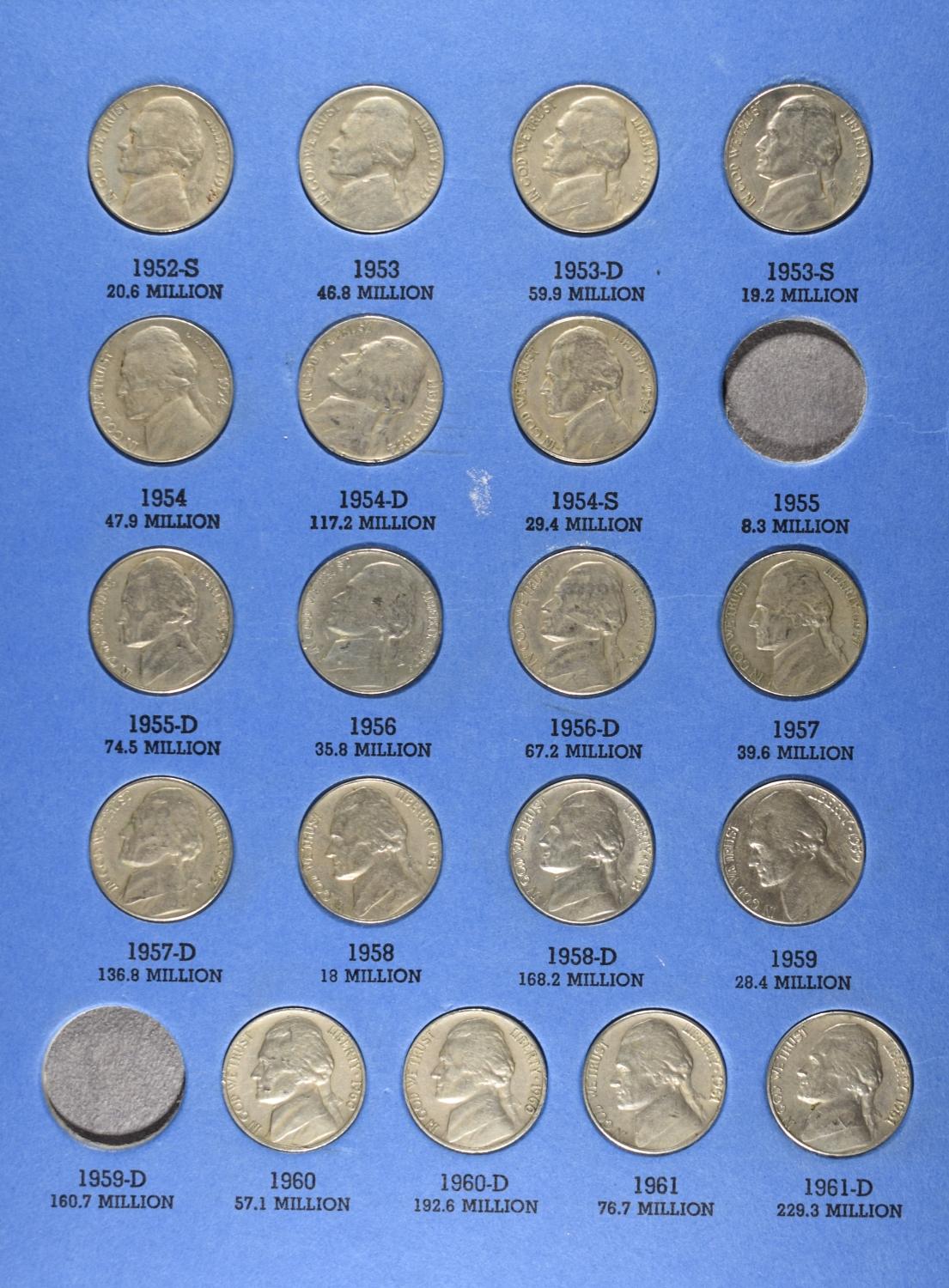 LIBERTY & JEFFERSON NICKEL COLLECTIONS