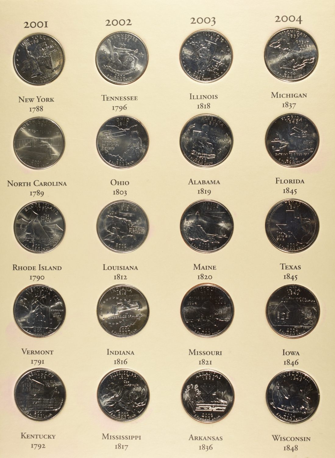 FIFTY STATE COMMEM QUARTERS COLLECTION