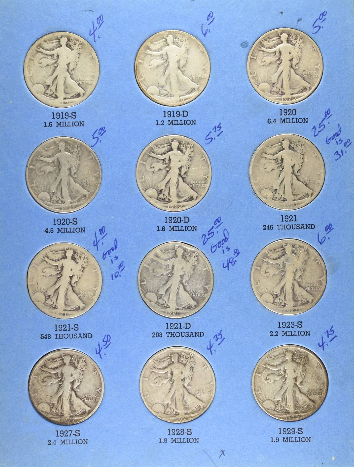 WALKING LIBERTY HALF DOLLARS COLLECTION