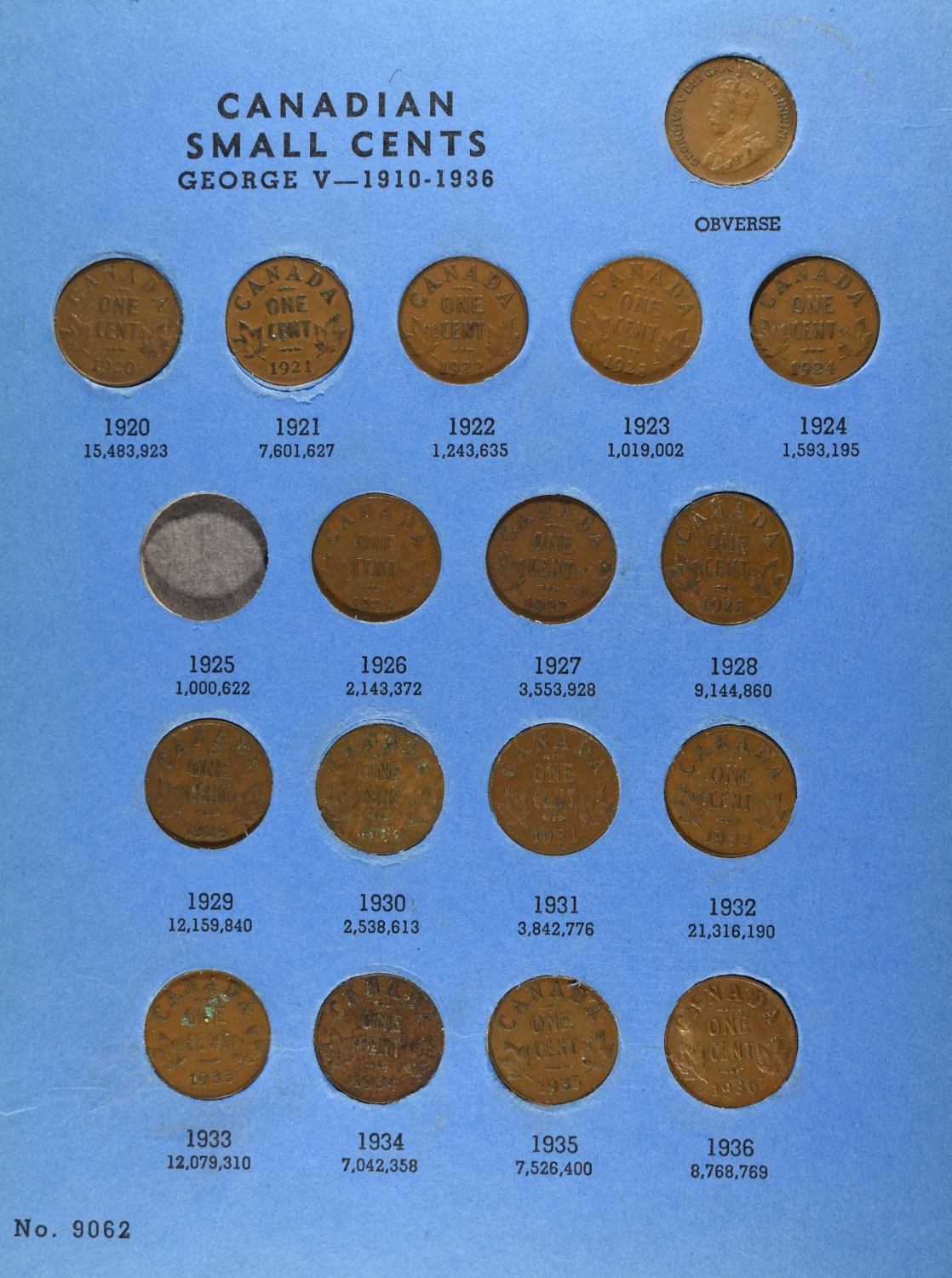 (5) CANADIAN SMALL CENTS COLLECTION