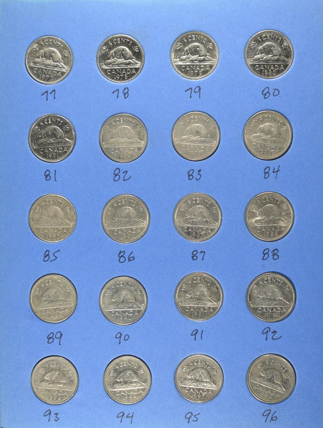 (4) CANADIAN NICKELS COLLECTION