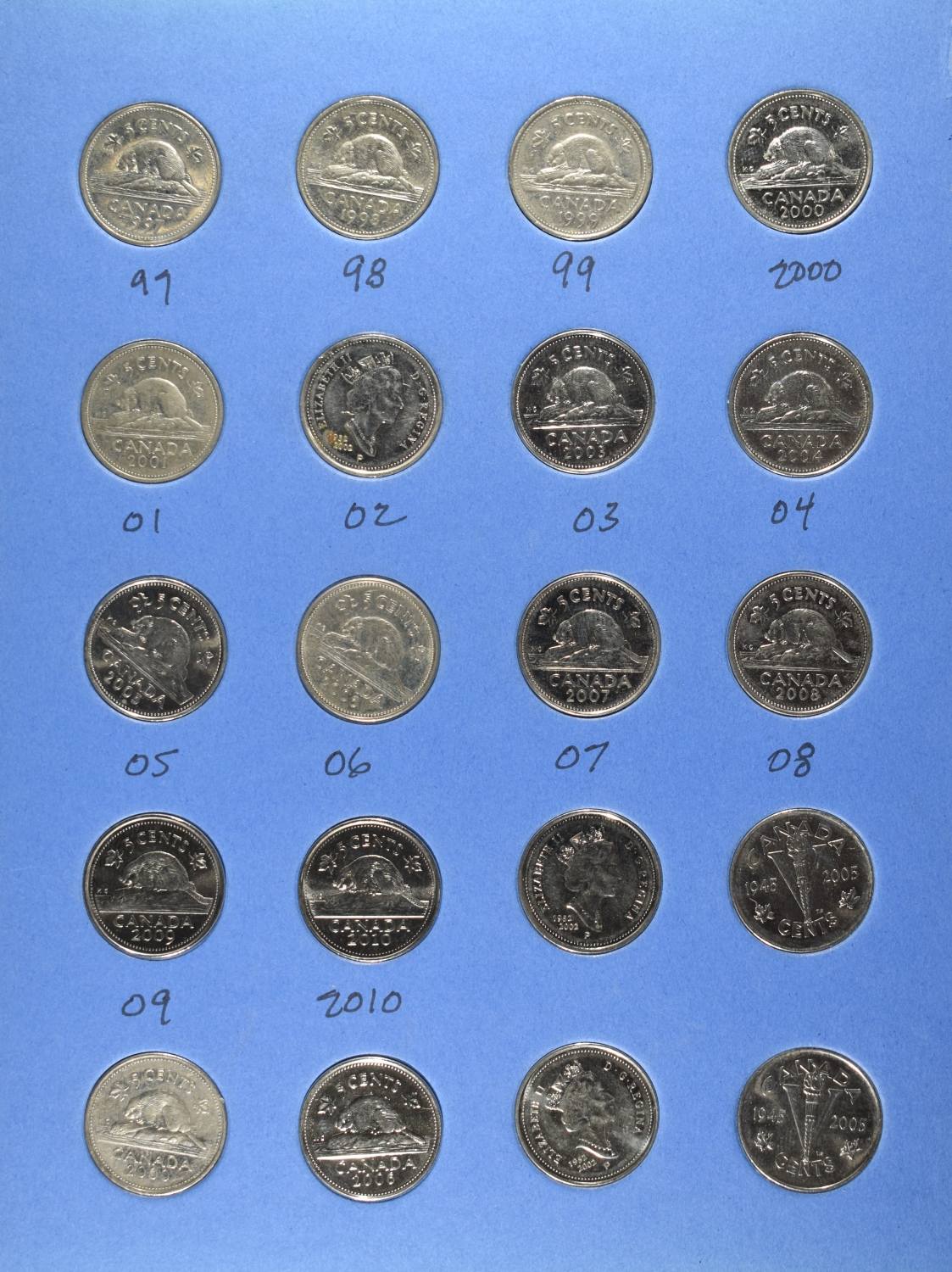 (4) CANADIAN NICKELS COLLECTION