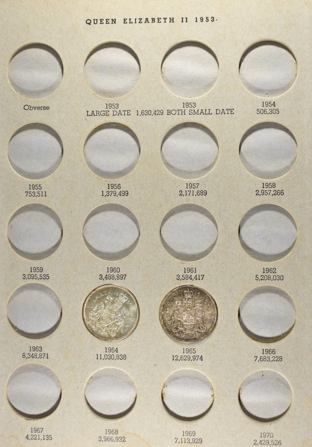 CANADIAN DIME & HALF DOLLAR COLLECTION