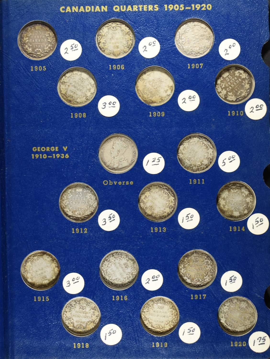 CANADIAN 25 CENTS COLLECTION