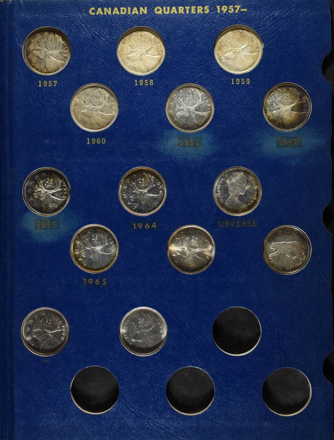 CANADIAN 25 CENTS COLLECTION