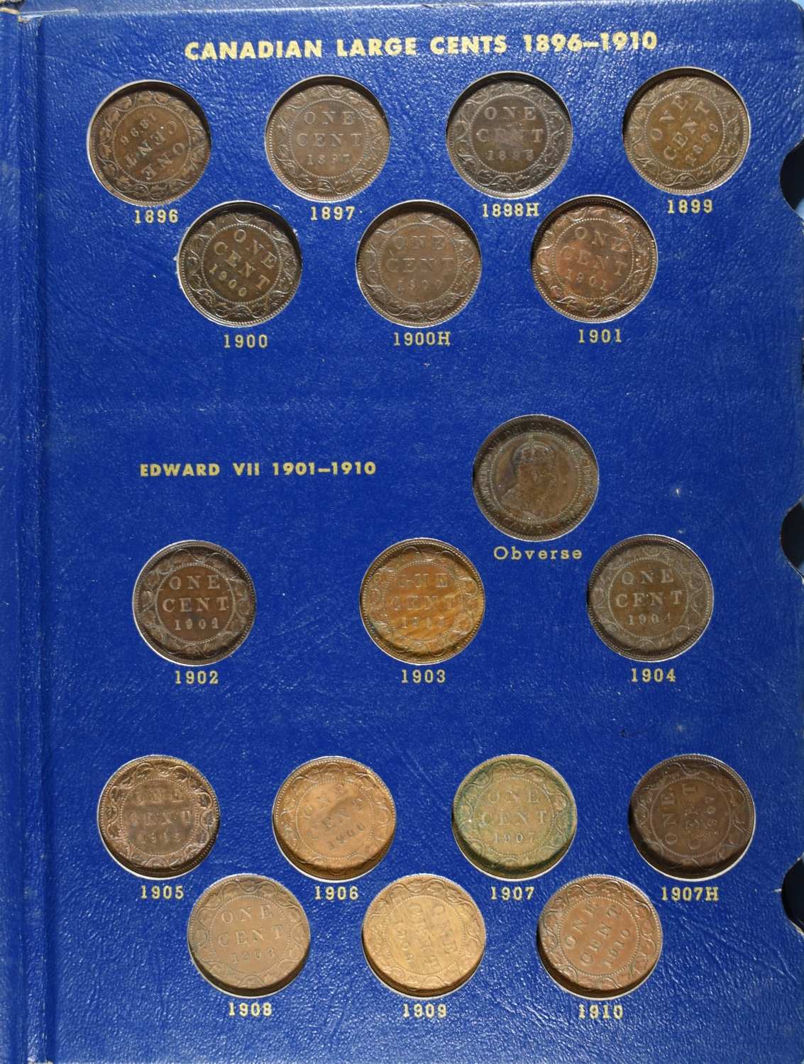 (6) CANADIAN LARGE CENTS COLLECTION