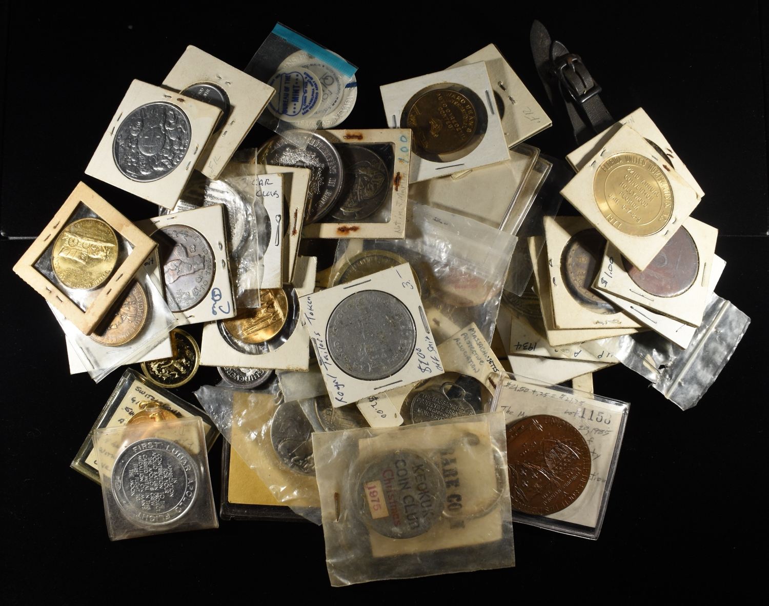 (50) MISC. TOKENS AND MEDALS