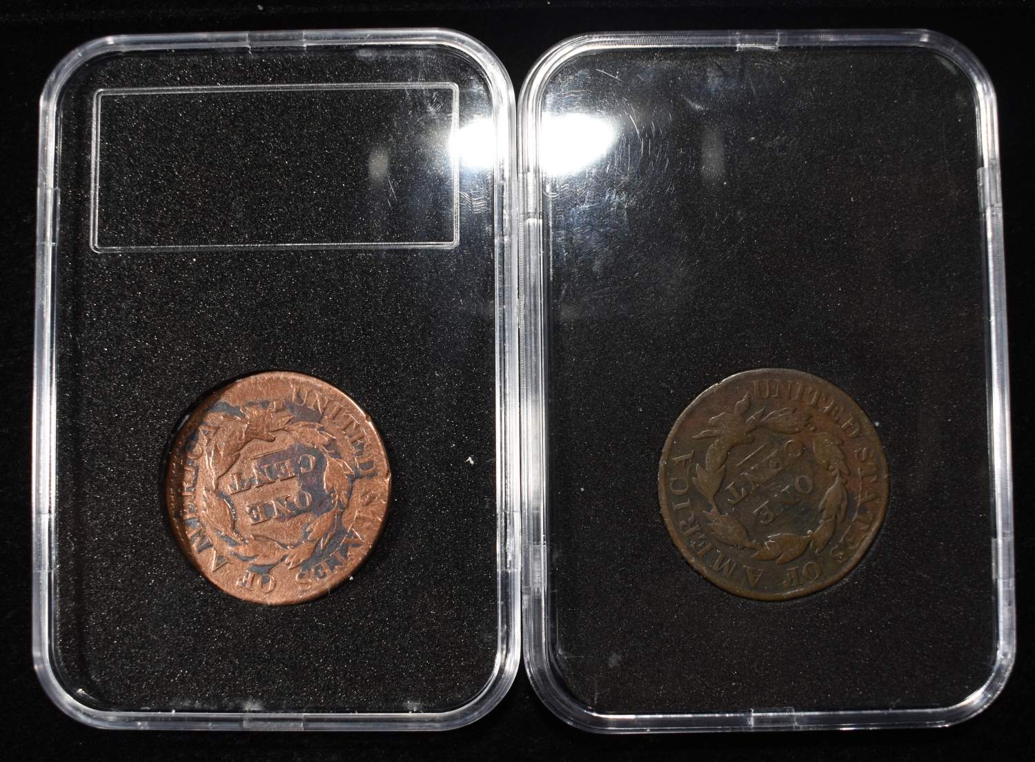 1825 & 1827 CORONET HEAD LARGE CENTS
