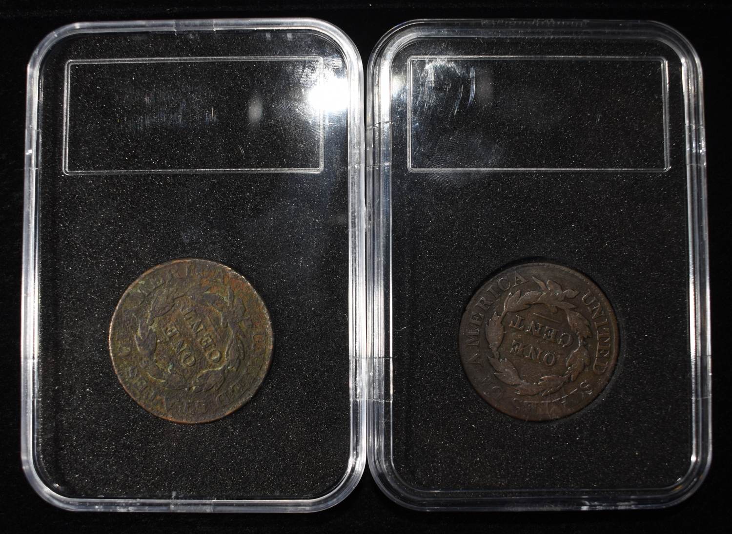 (2) 1828 CORONET HEAD LARGE CENTS