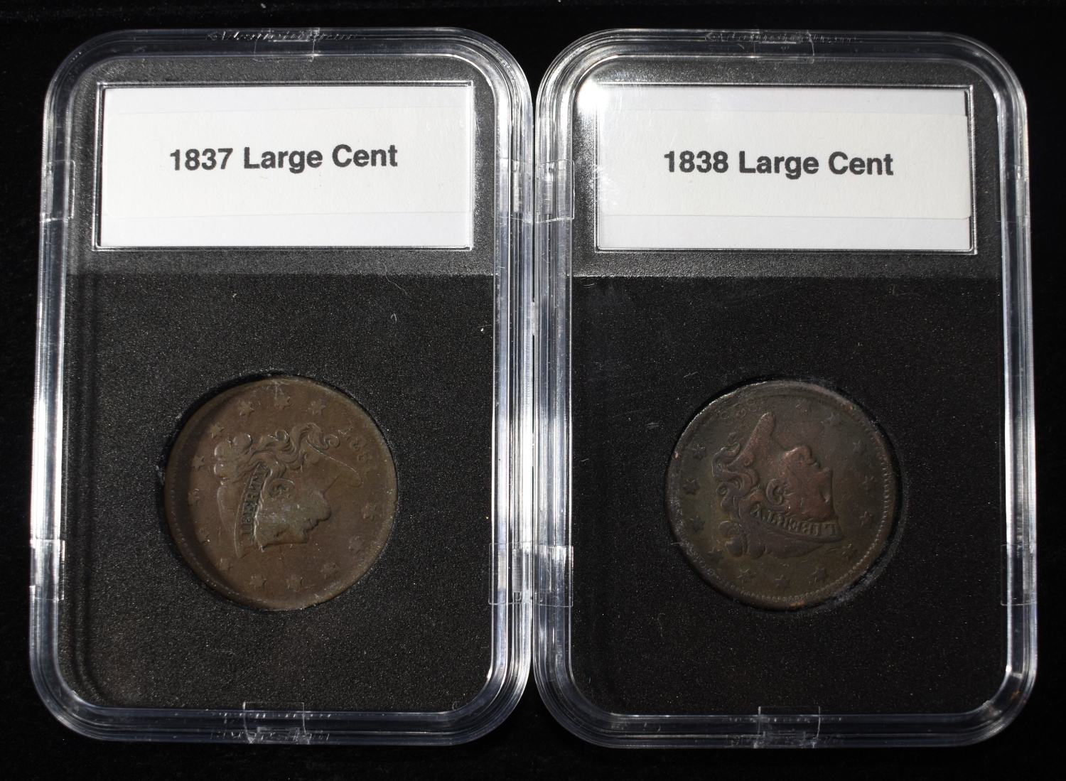 1837 & 1838 CORONET HEAD LARGE CENTS