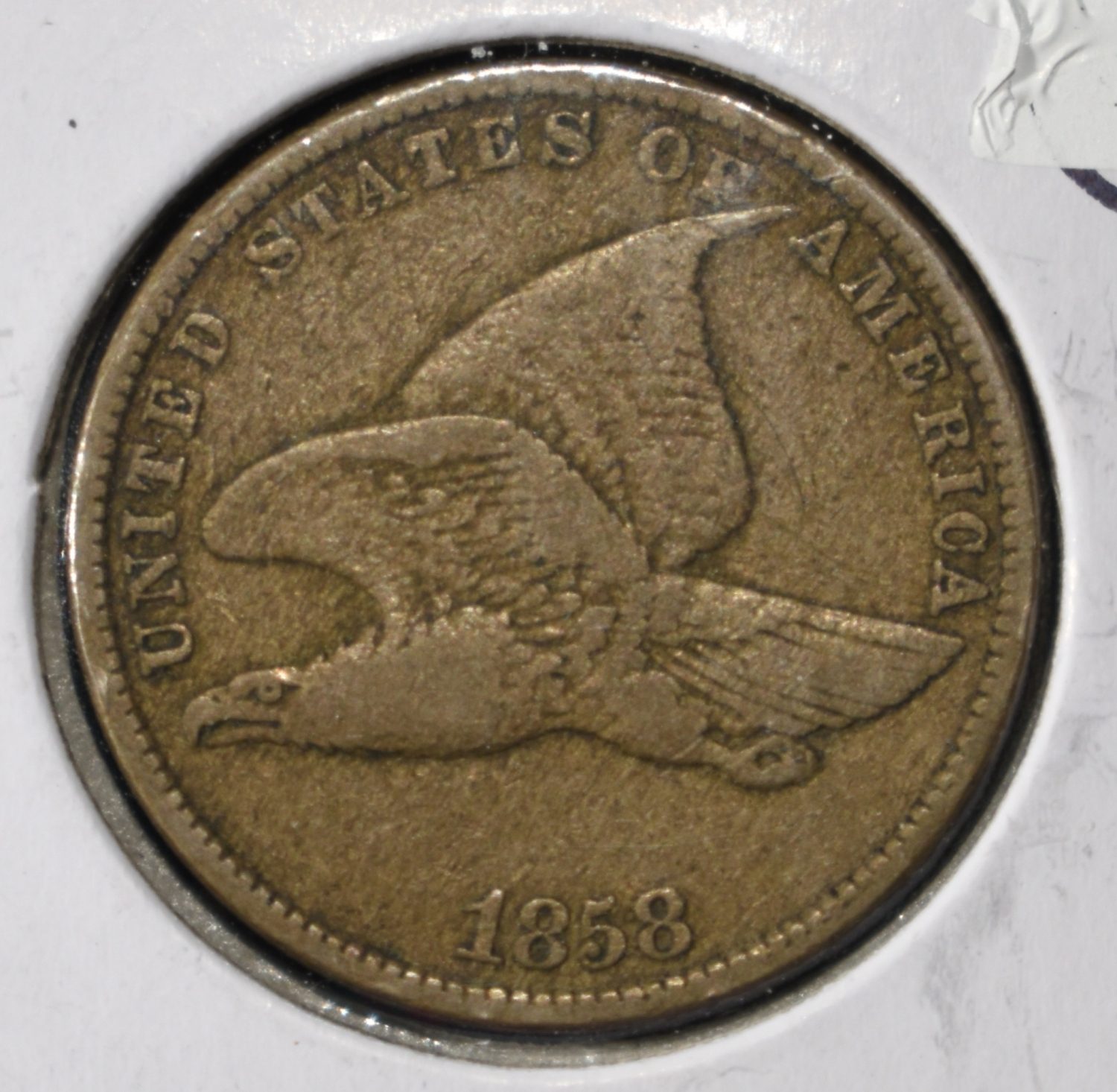 1858 FLYING EAGLE CENT VF