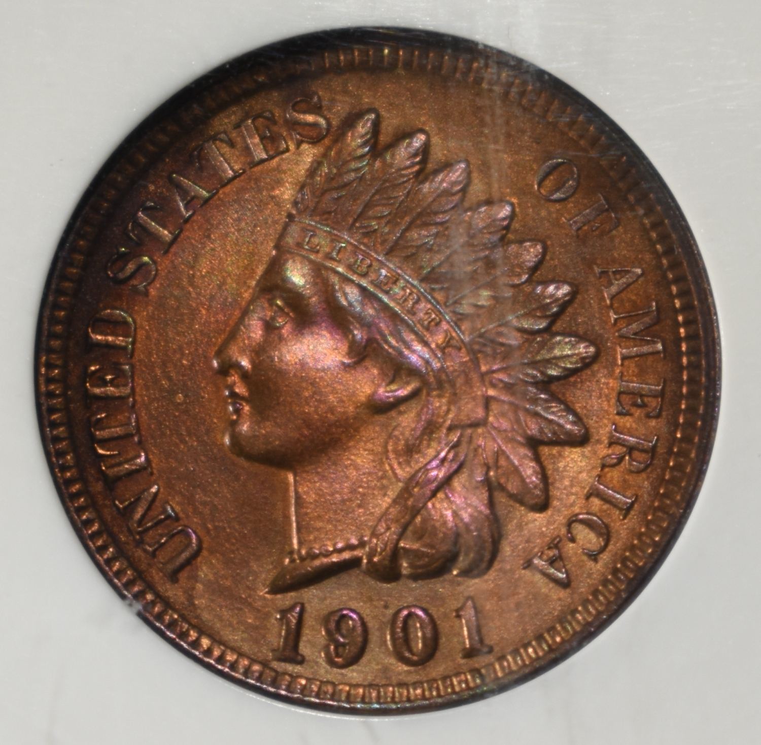 1901 INDIAN CENT PCI SUPERB GEM BU RB