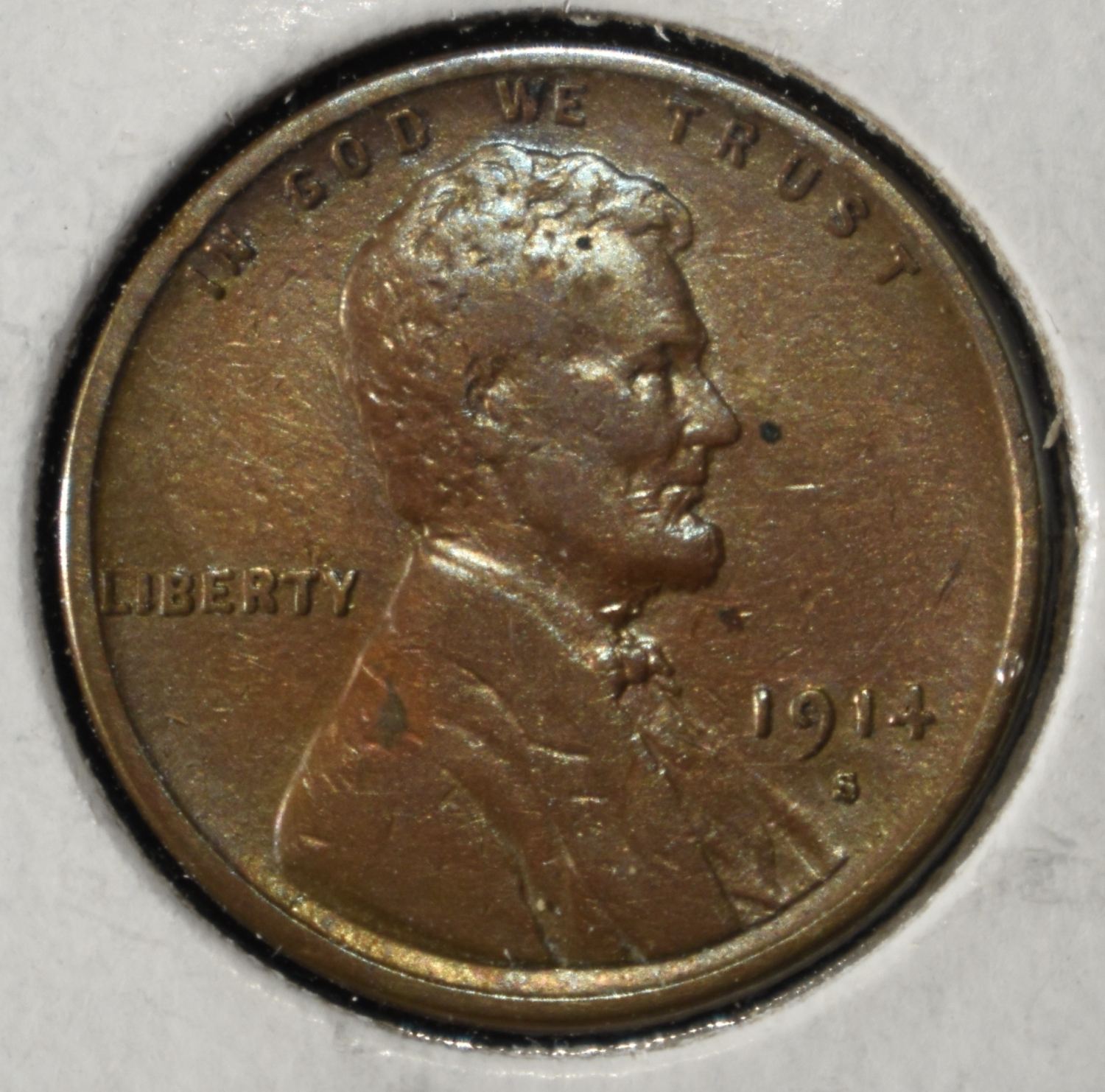 1914-S WHEAT CENT XF
