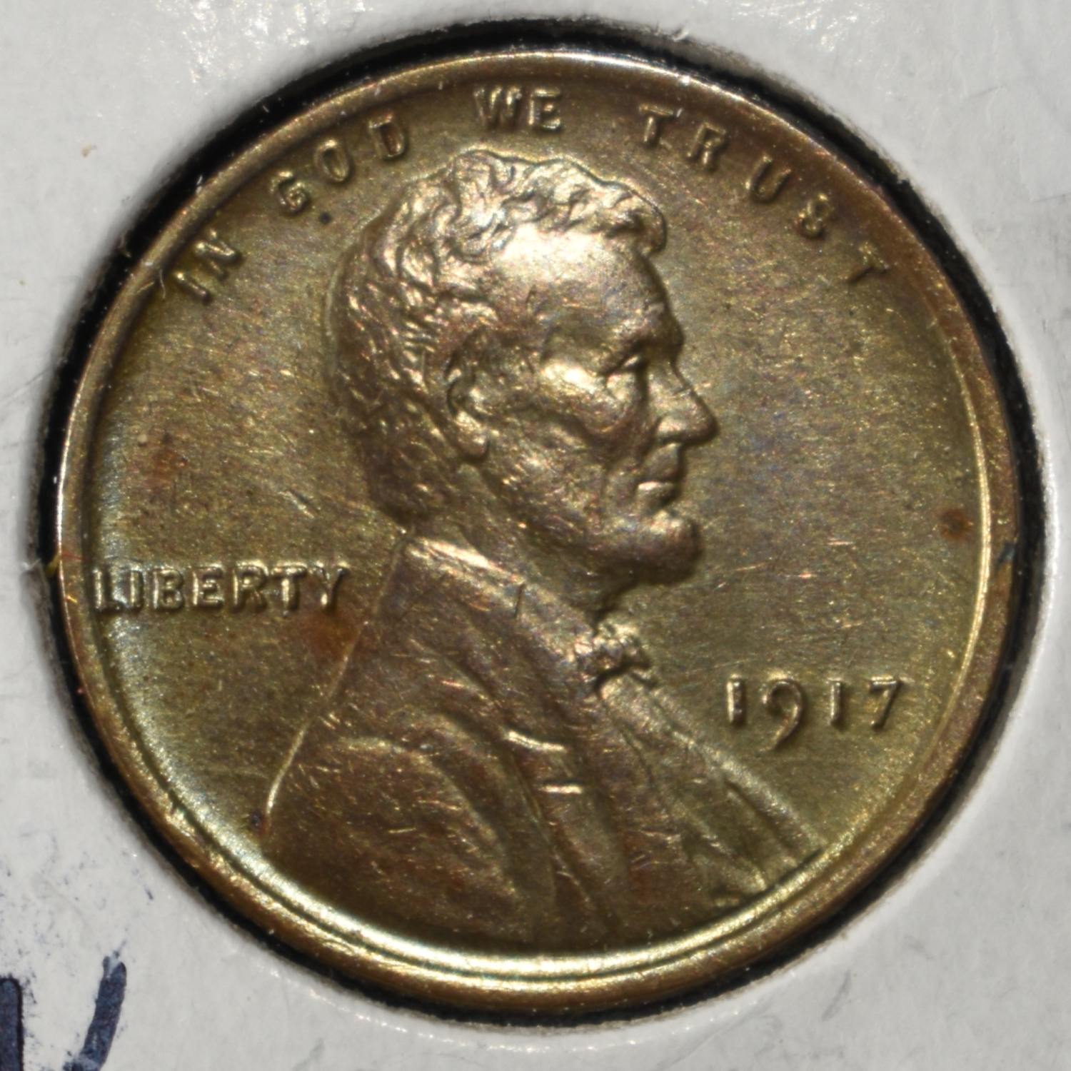 1917 WHEAT CENT CH BU