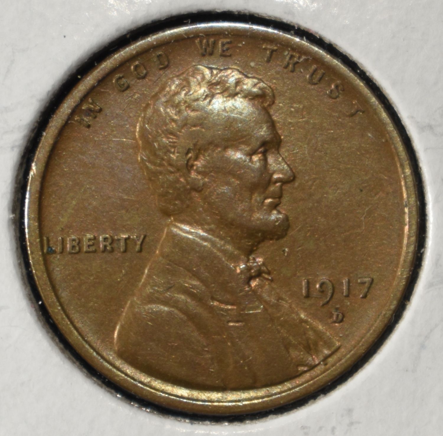 1917-D WHEAT CENT AU