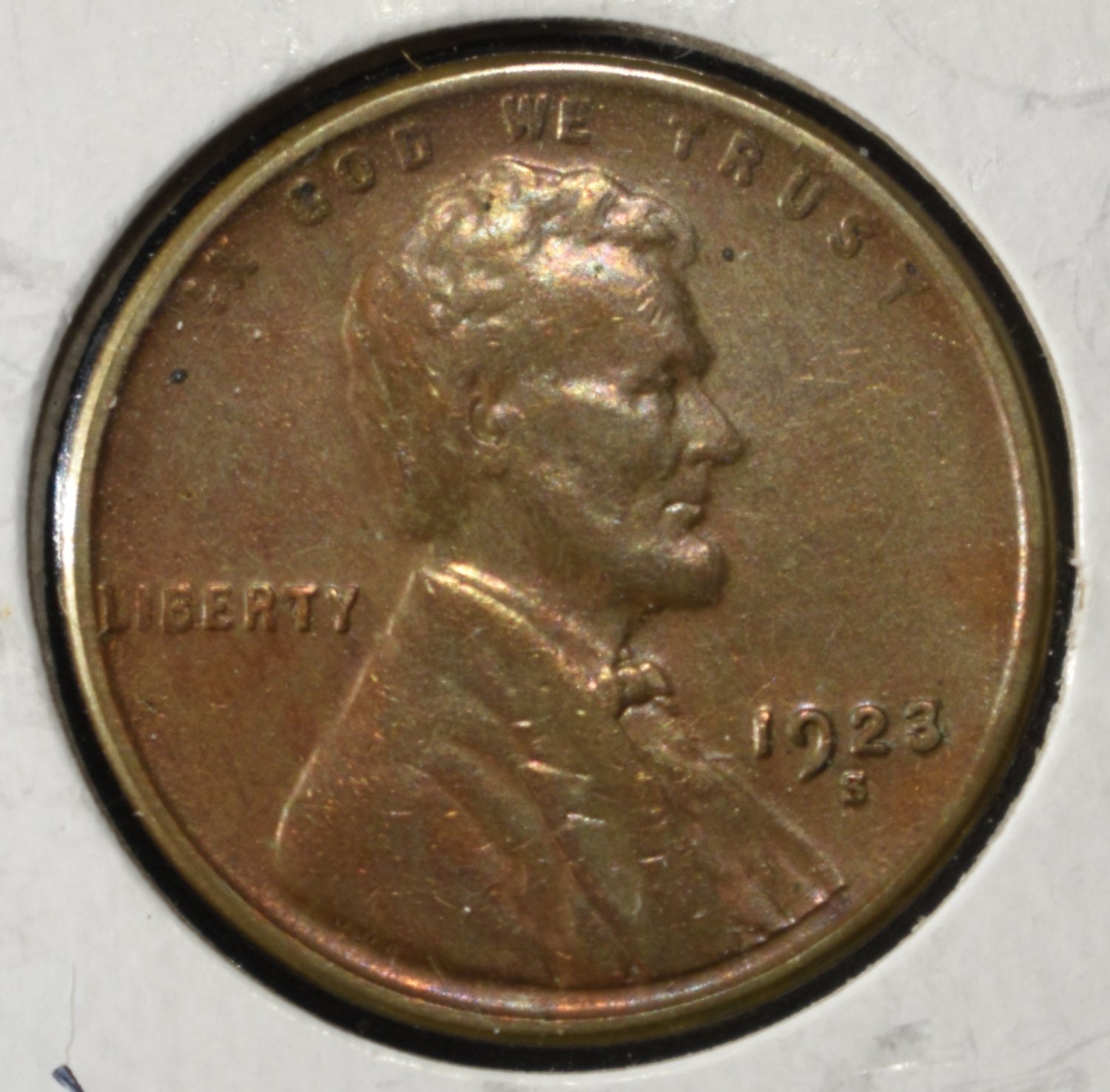 1923-S WHEAT CENT AU