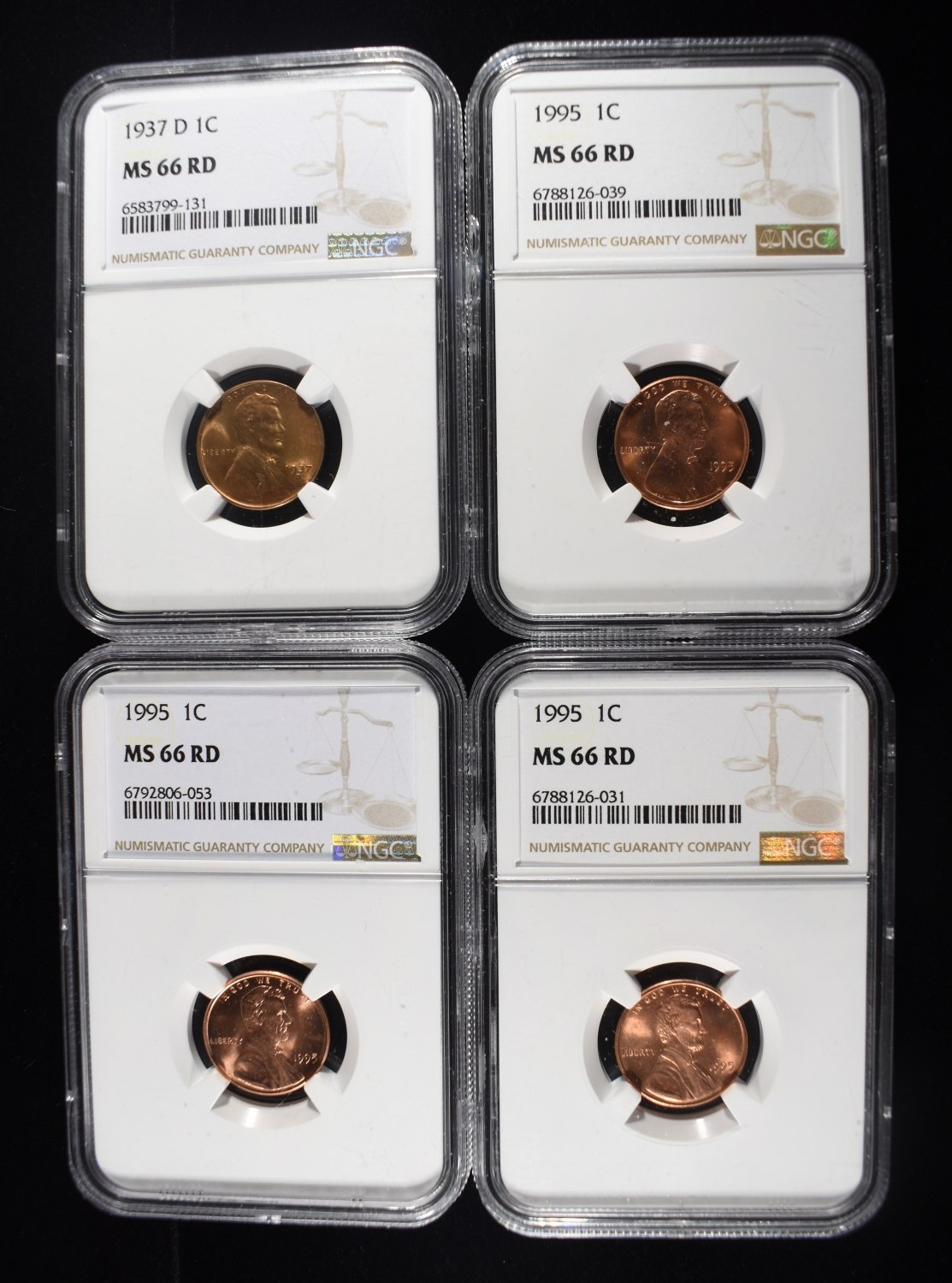 (4) NGC GRADED LINCOLN CENTS