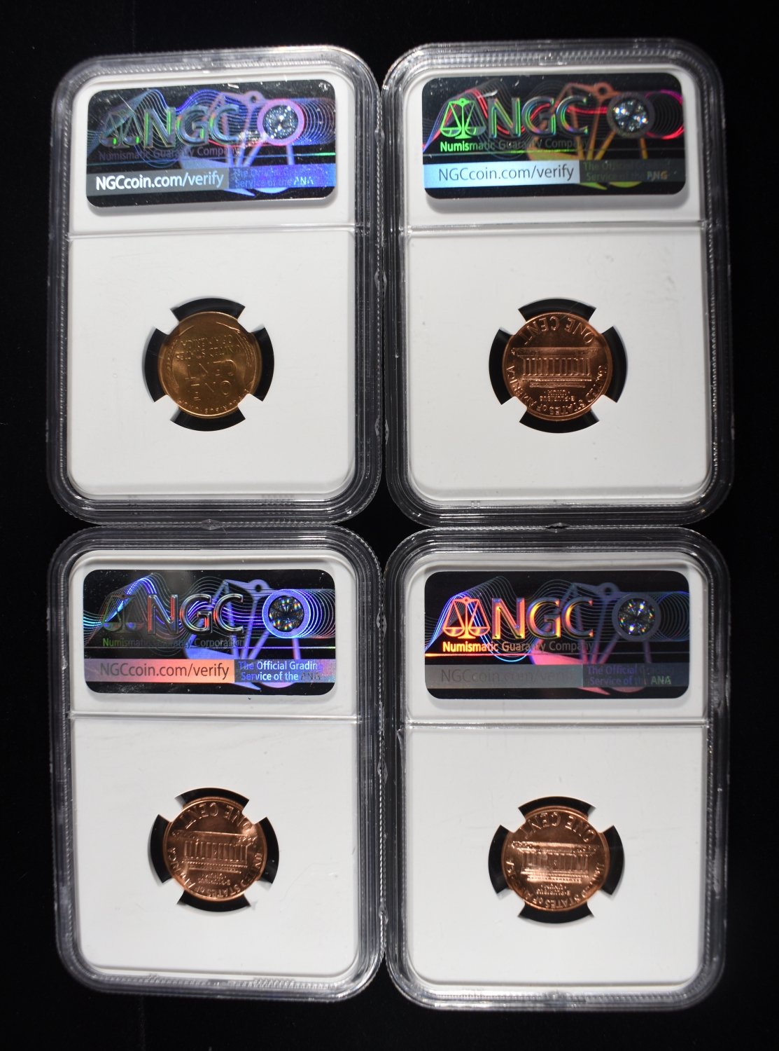 (4) NGC GRADED LINCOLN CENTS