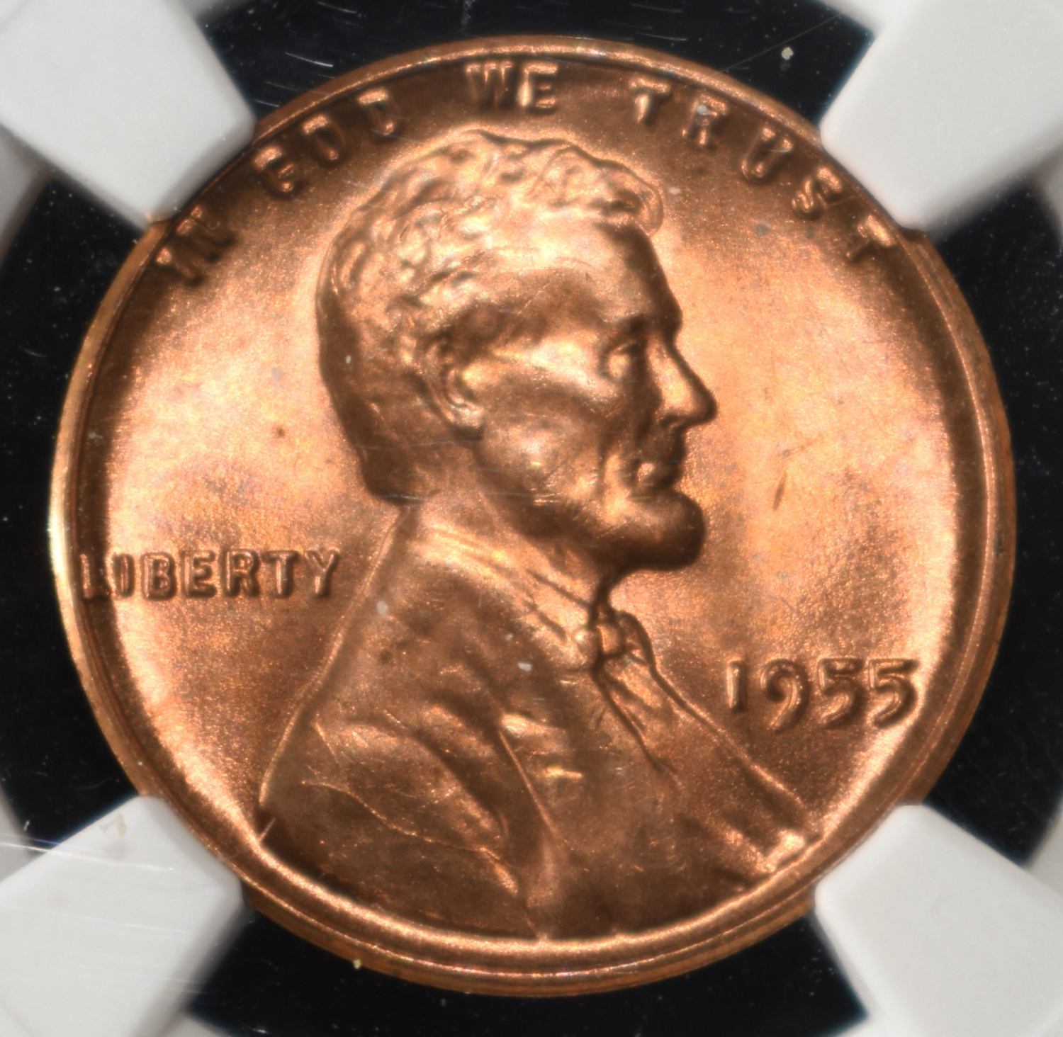 1955 WHEAT CENT NGC MS66 RD