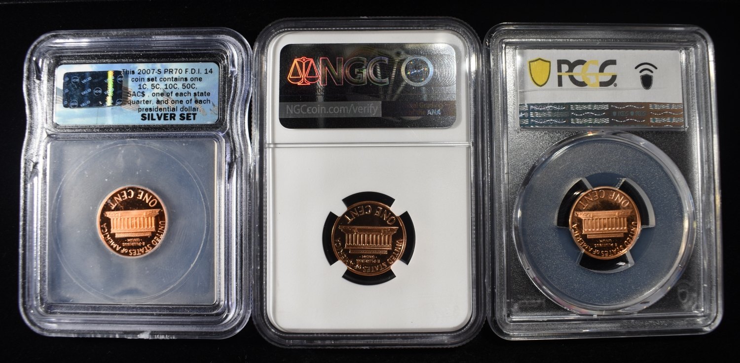 (3)GRADED MEMORIAL CENT PROOF
