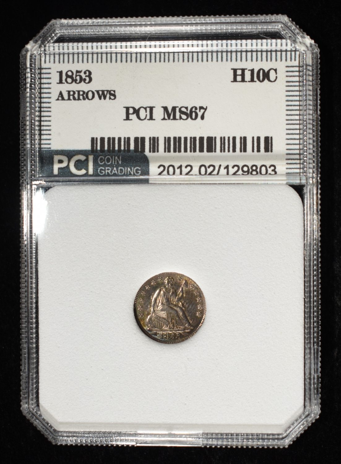 1853 LIBERTY SEATED HALF DIME PCI SUPERB GEM BU
