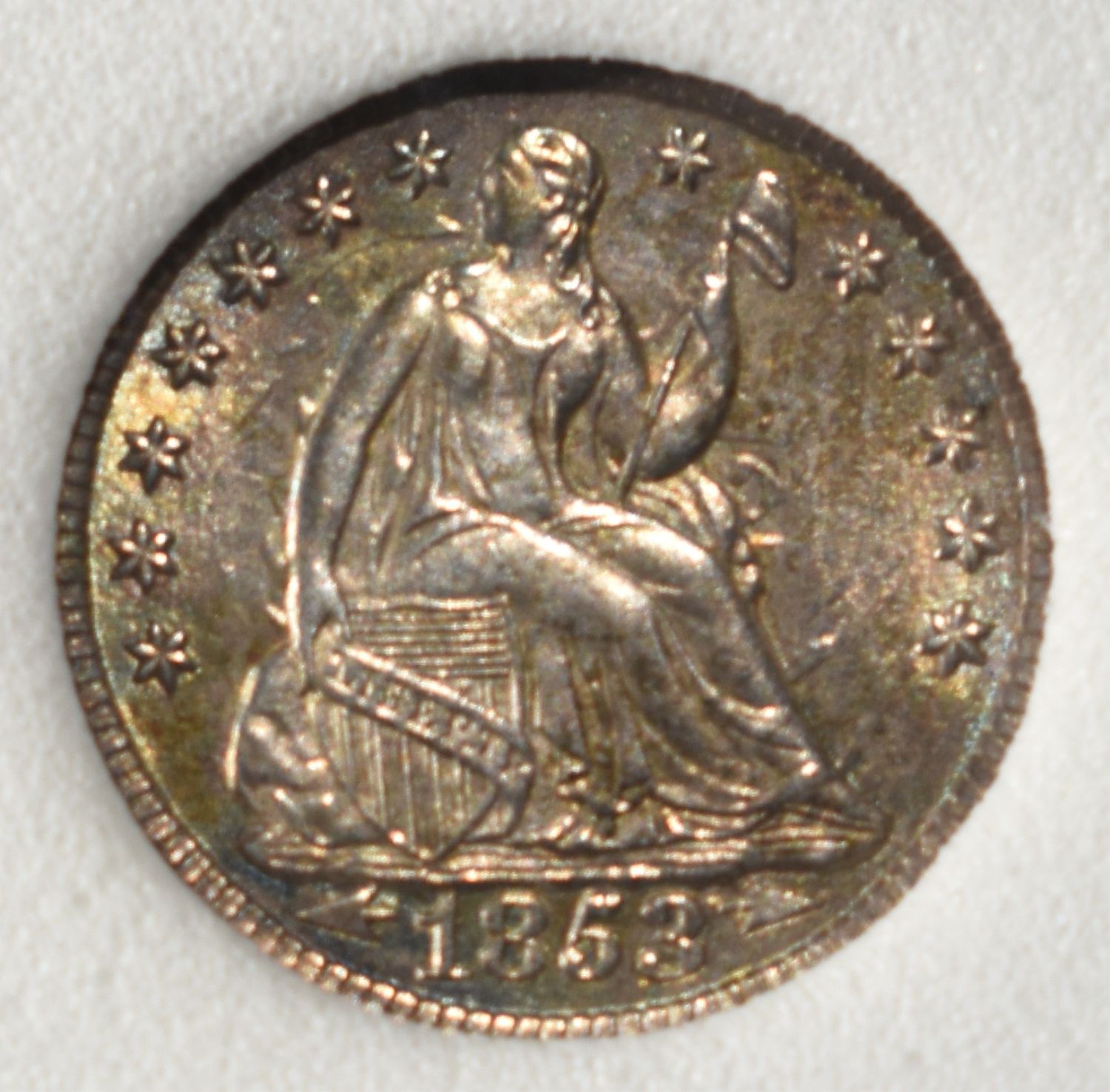 1853 LIBERTY SEATED HALF DIME PCI SUPERB GEM BU