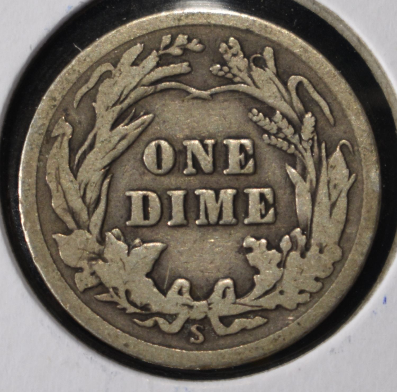 1913-S BARBER DIME VG