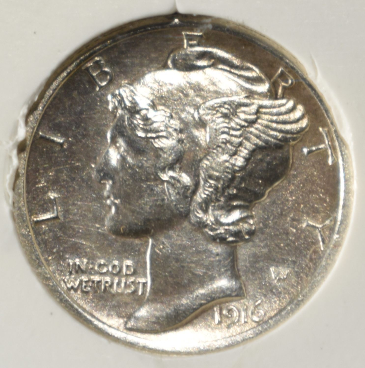 1916-D MERCURY DIME PCI MS CH BU FB