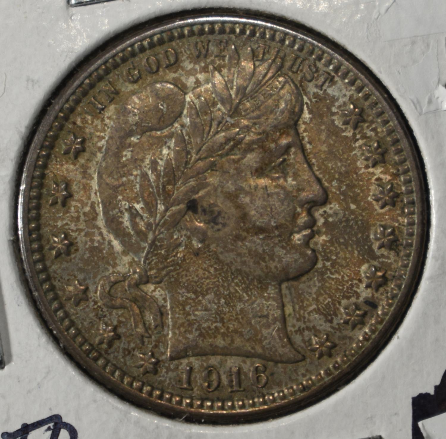 1916 BARBER QUARTER CH TO GEM ORIG UNC