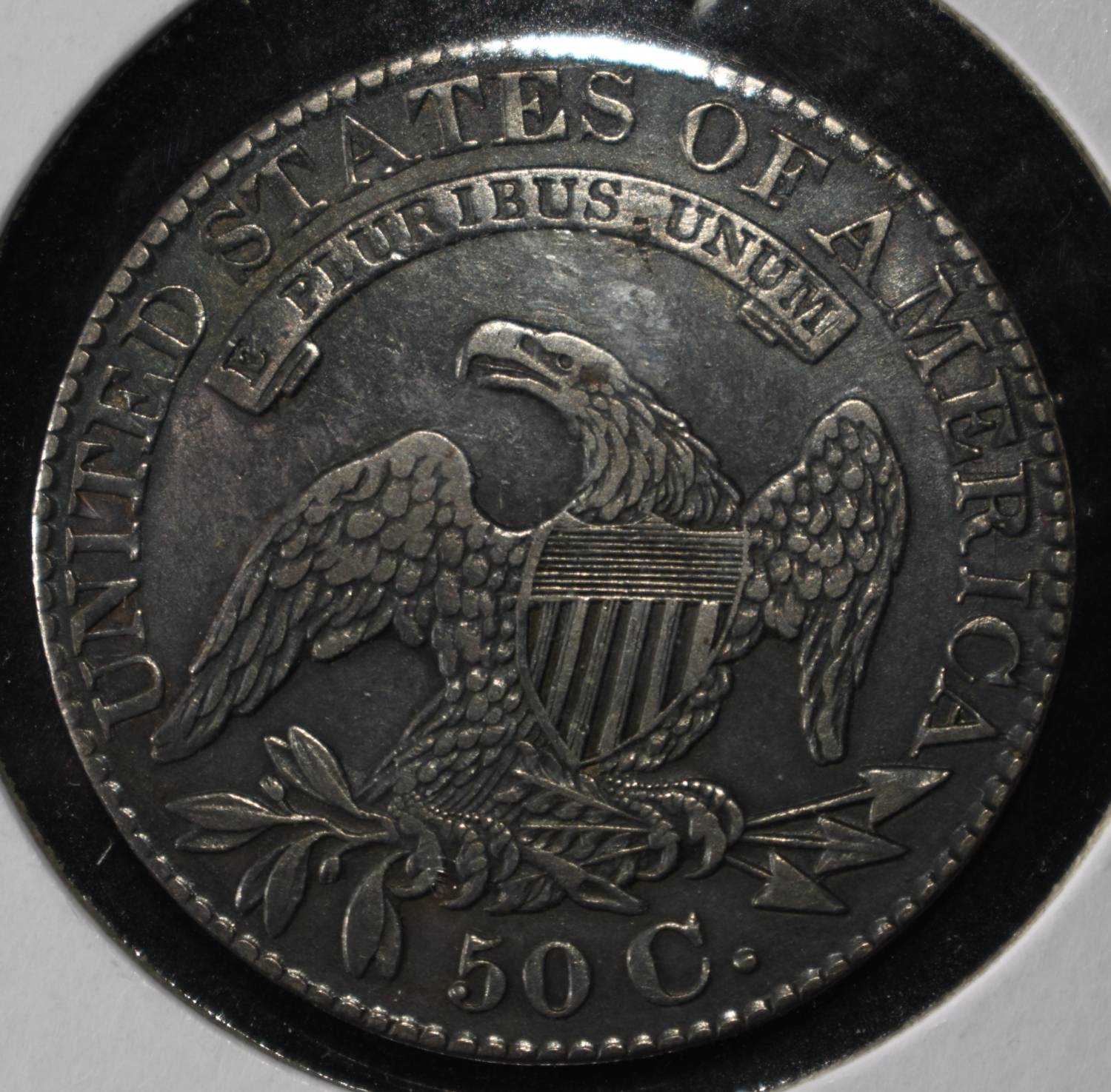 1828 CAPPED BUST HALF DOLLAR CH AU
