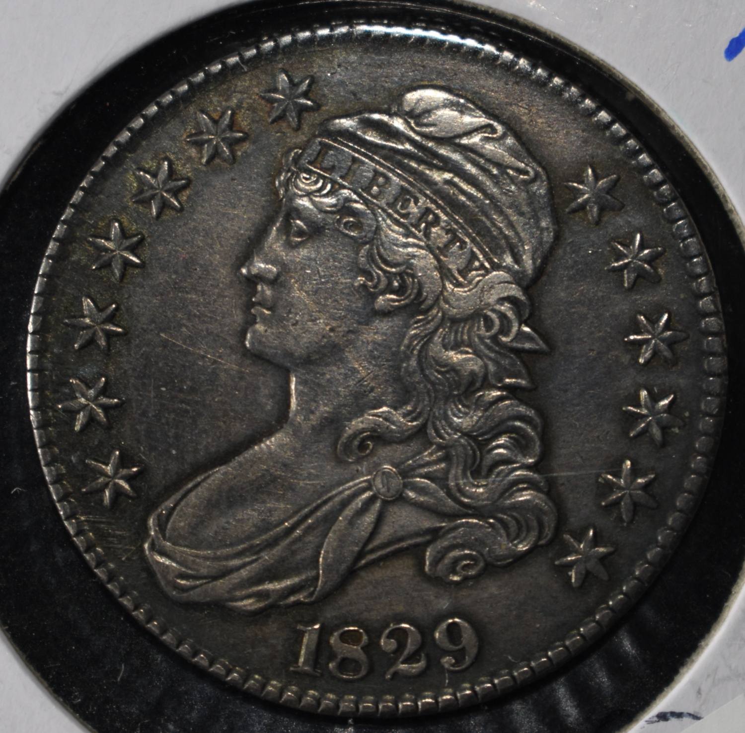 1829 CAPPED BUST HALF DOLLAR AU