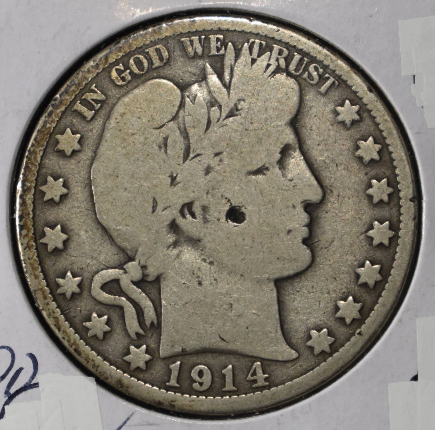 1914 BARBER HALF DOLLAR GOOD