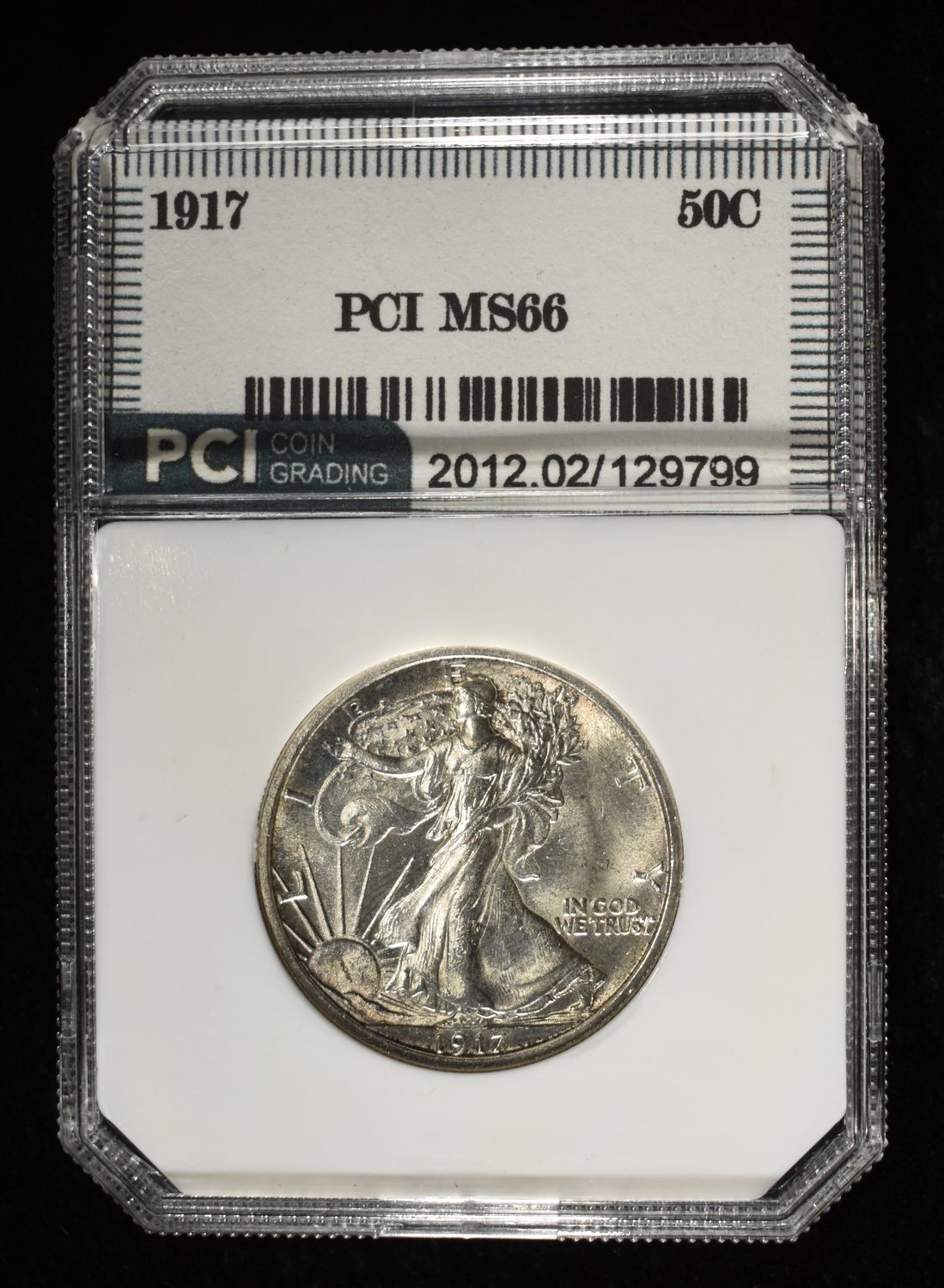 1917 WALKING HALF DOLLAR PCI SUPERB GEM BU