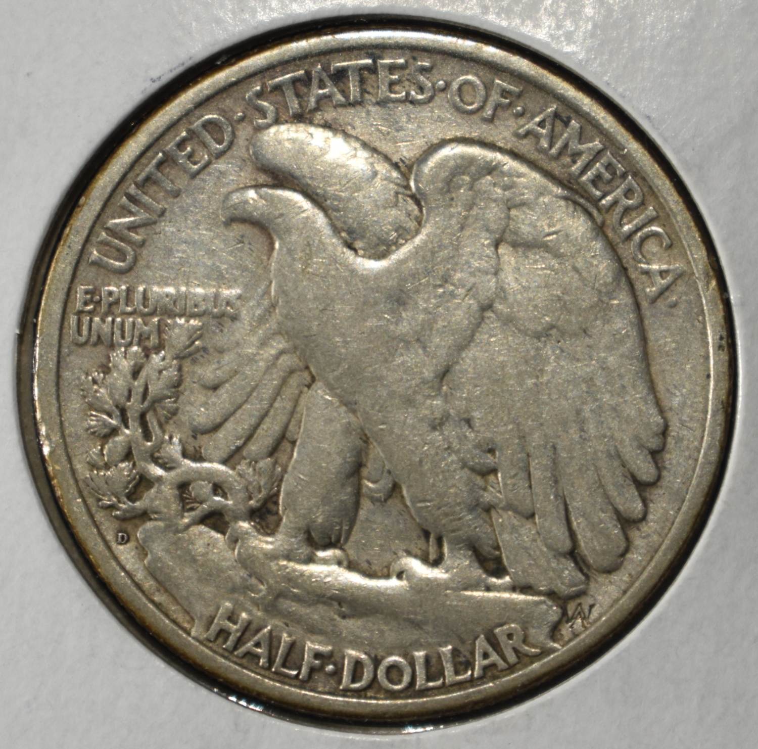 1921-D WALKING LIBERTY HALF DOLALR VF