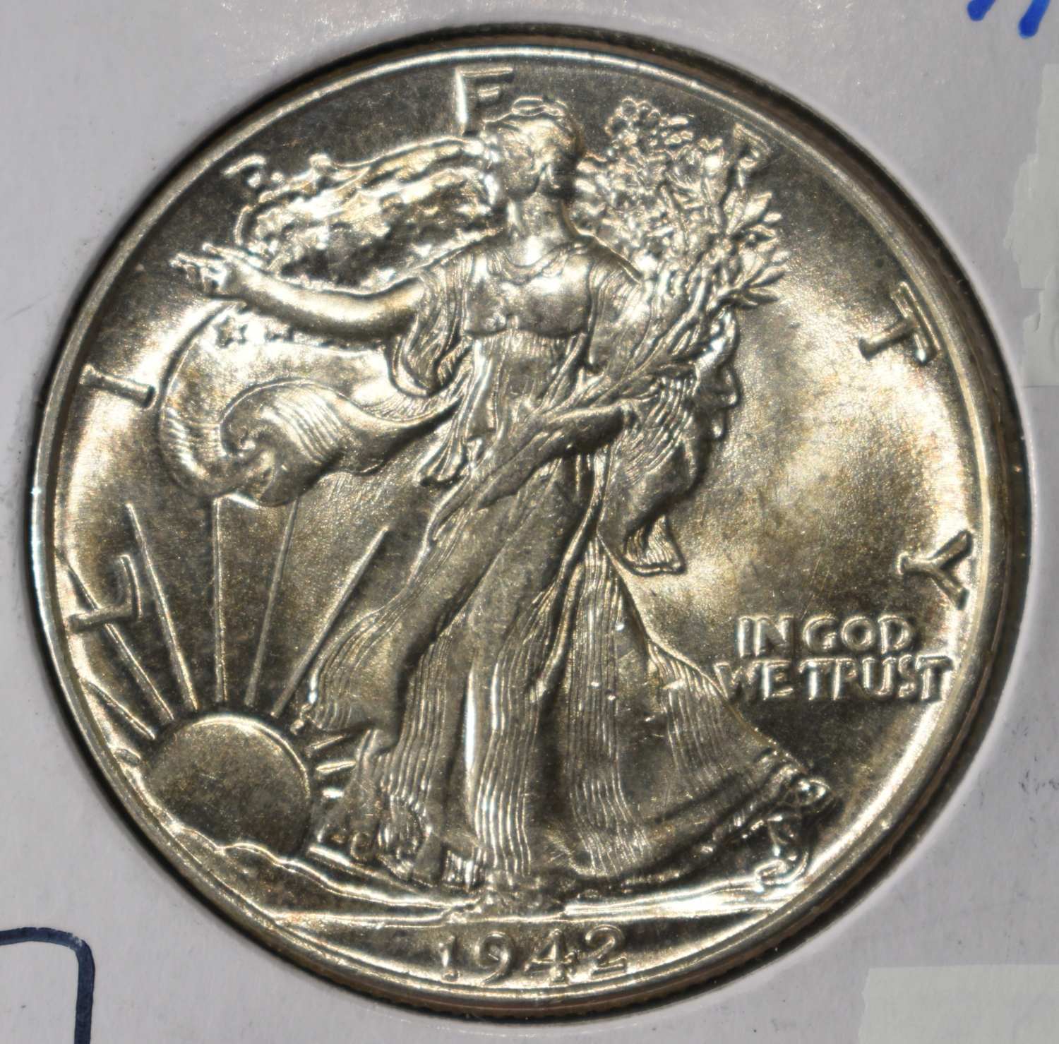 1942 WALKING HALF DOLLAR CH BU
