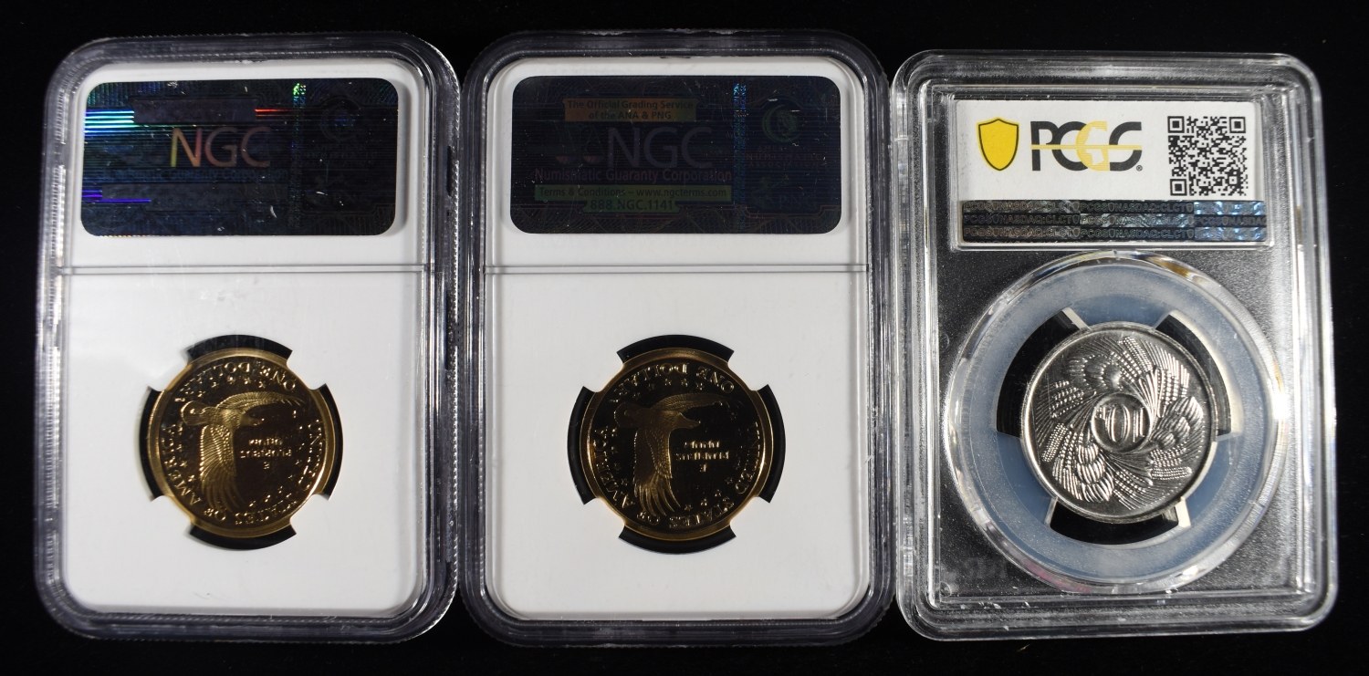 (3) GRADED COINS