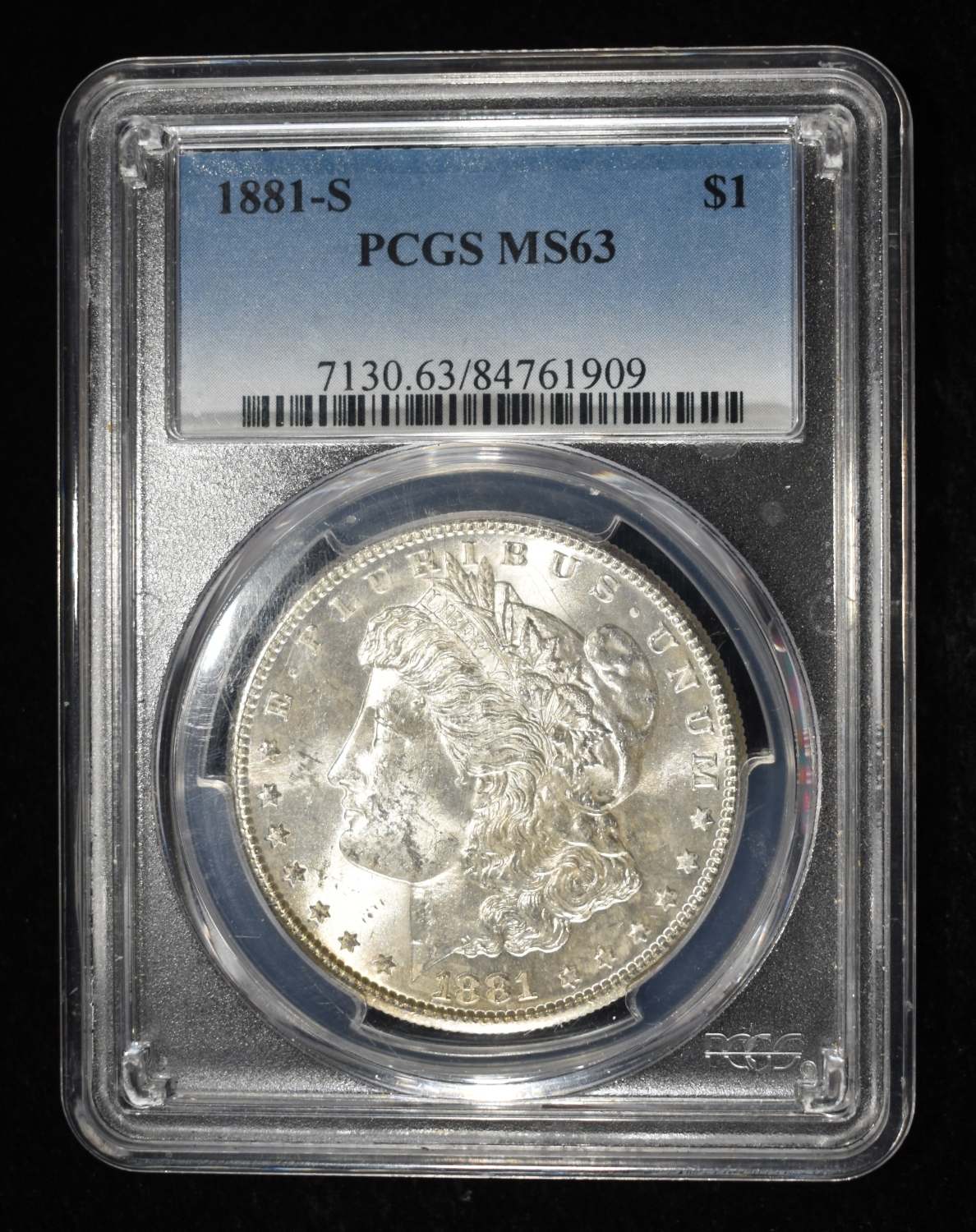 1881-S MORGAN DOLLAR PCGS MS-63