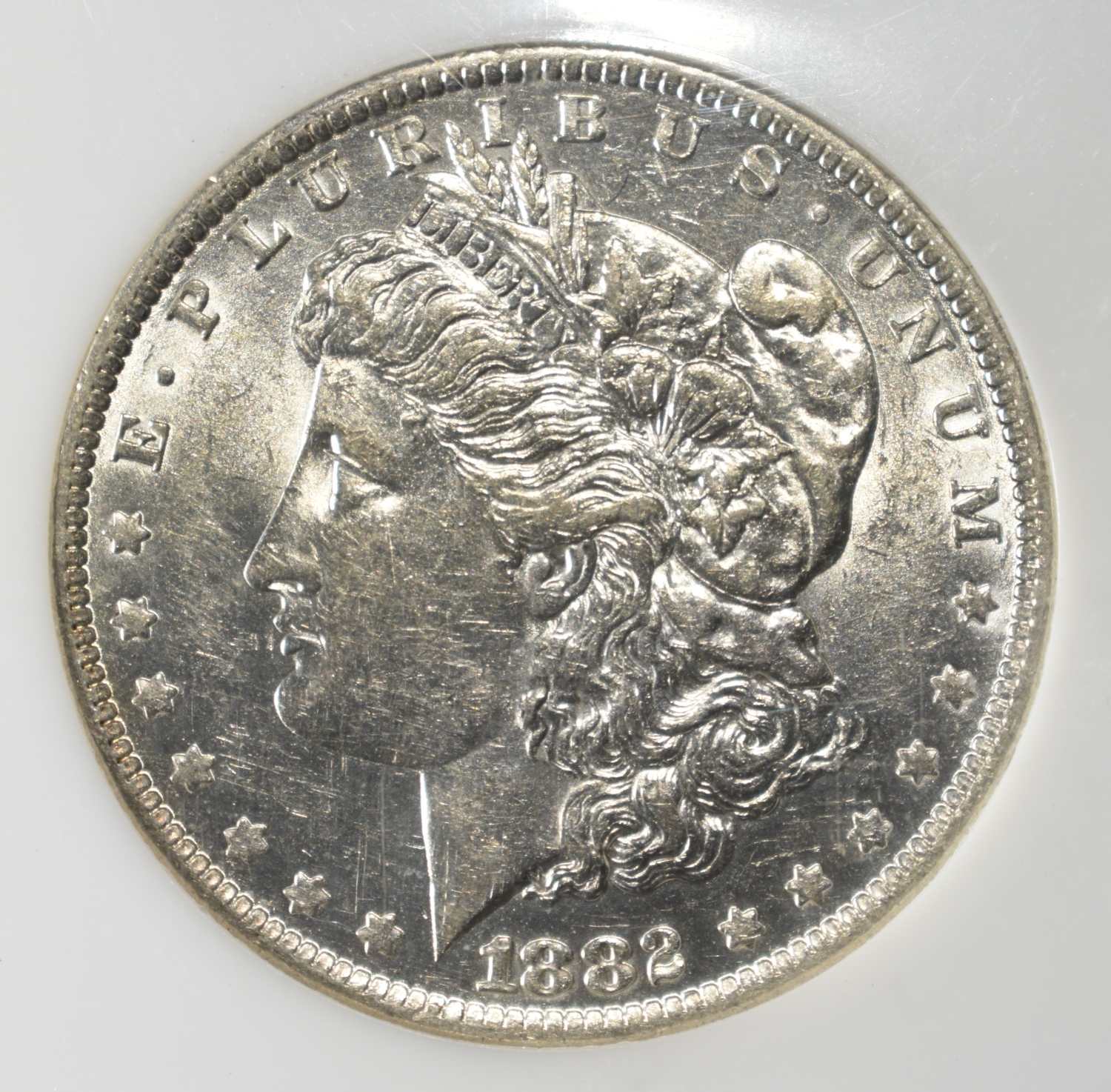 1882-O/S MORGAN DOLLAR PCI CH AU