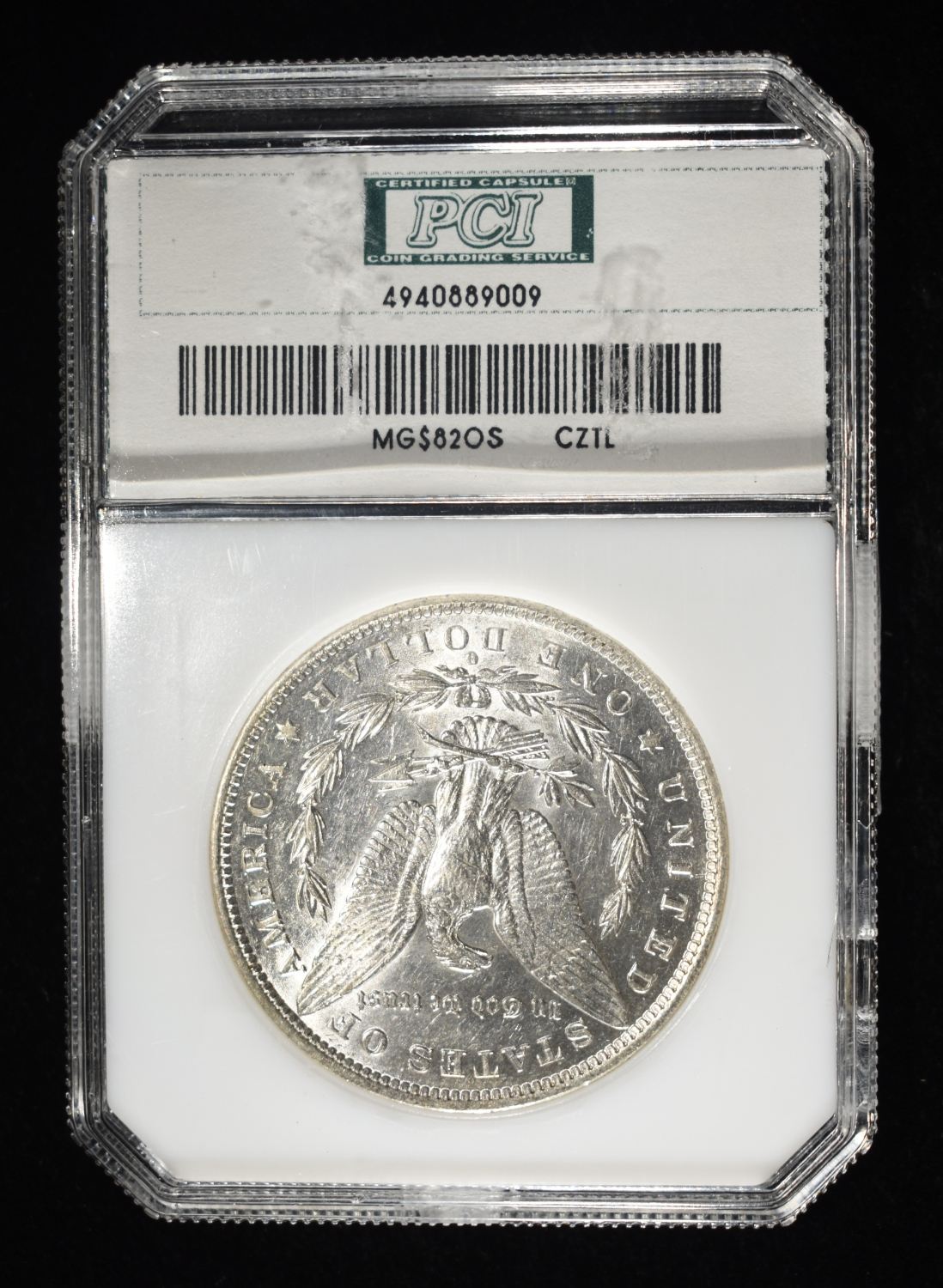 1882-O/S MORGAN DOLLAR PCI CH AU