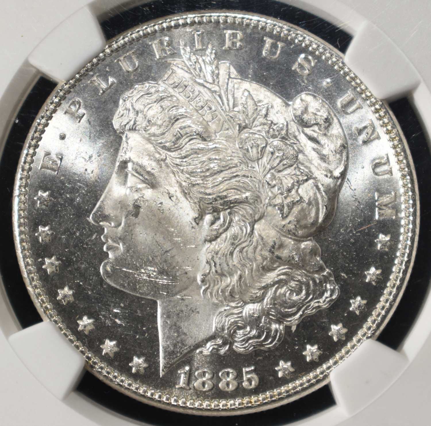 1885 MORGAN DOLLAR NGC MS63PL