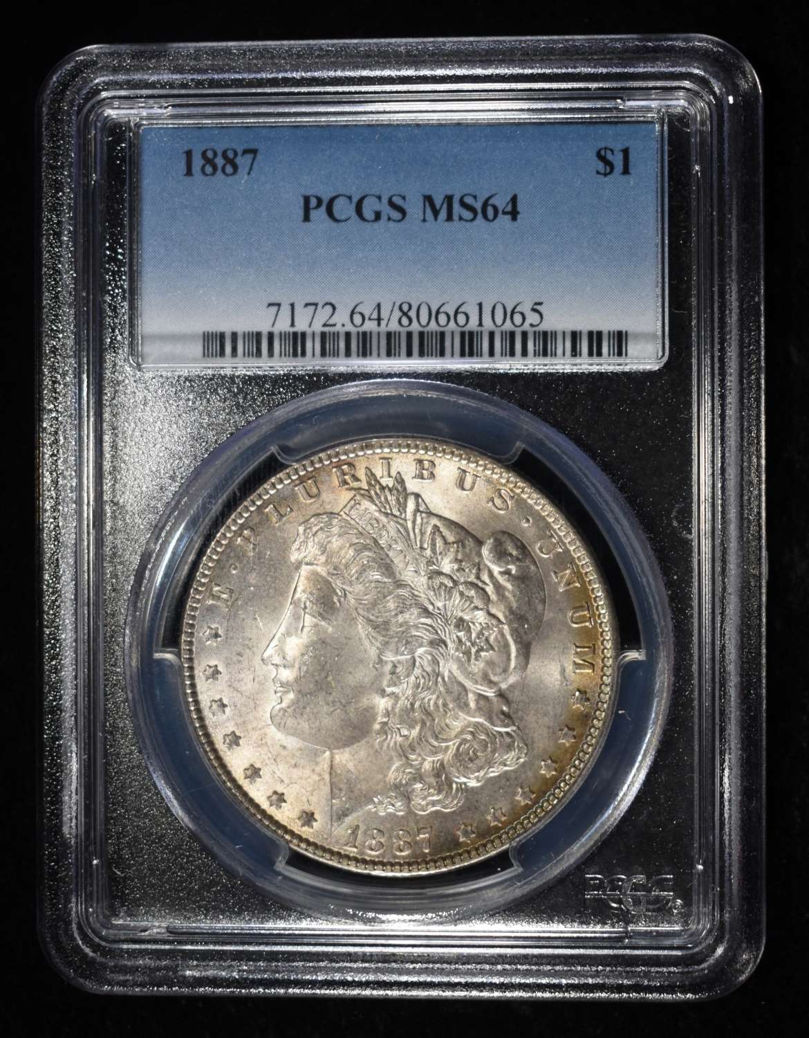 1887 MORGAN DOLLAR PCGS MS-64