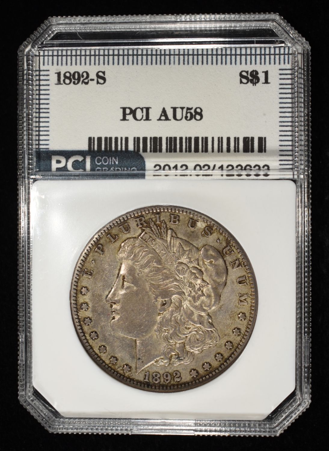 1892-S MORGAN DOLLAR AU/BU