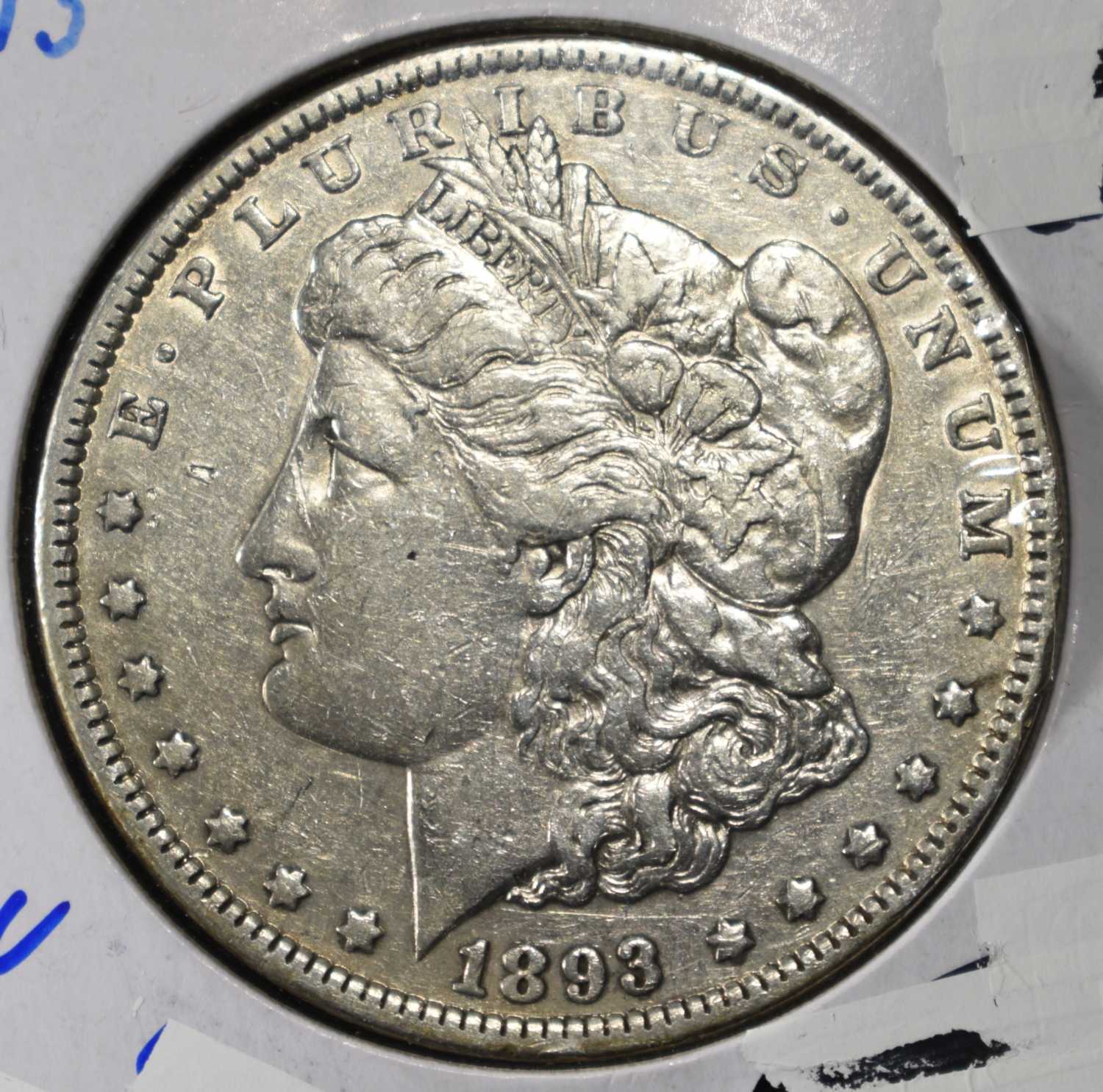 1893 MORGAN DOLLAR AU