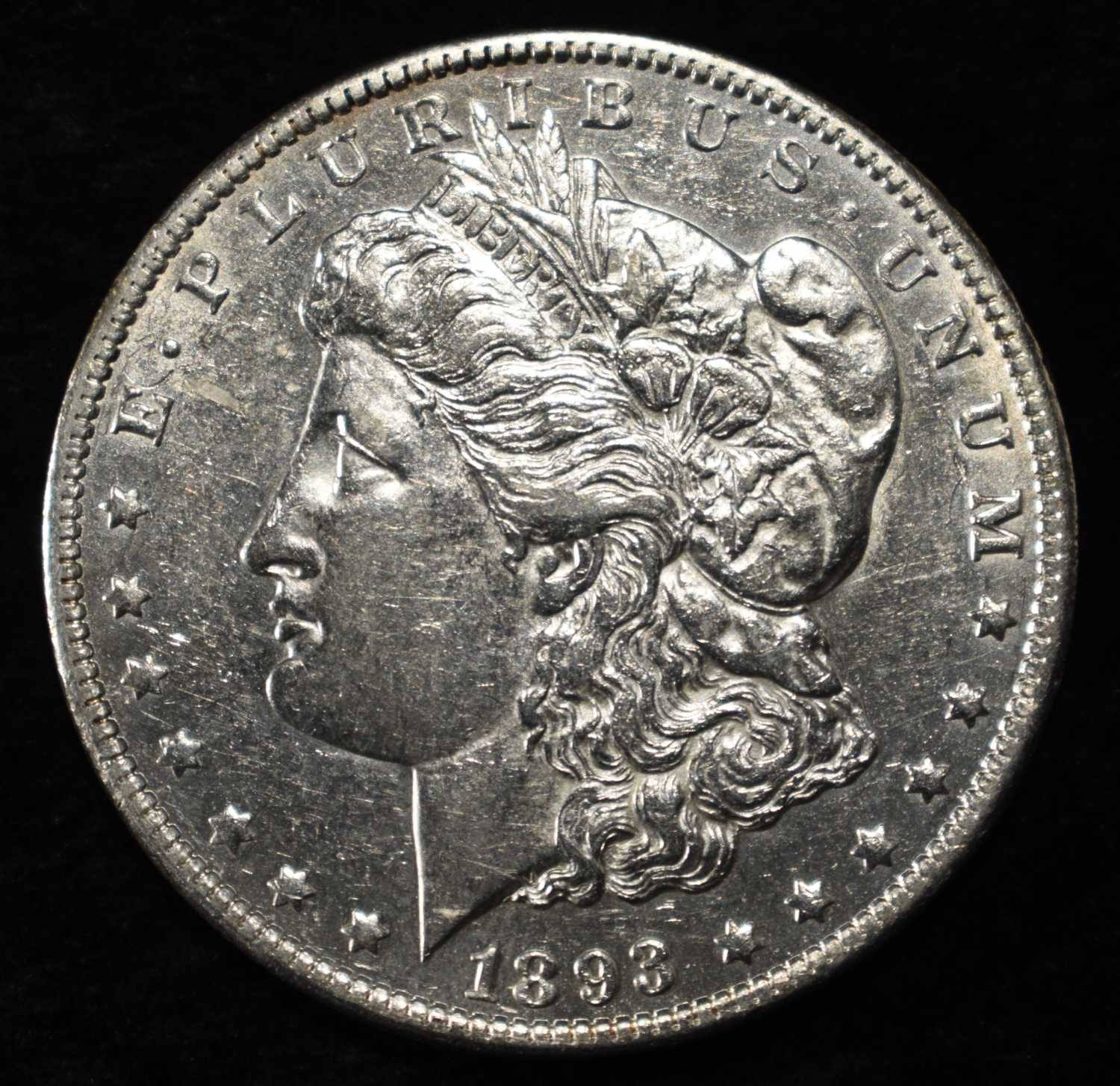 1893-O MORGAN DOLLAR CH AU/UNC