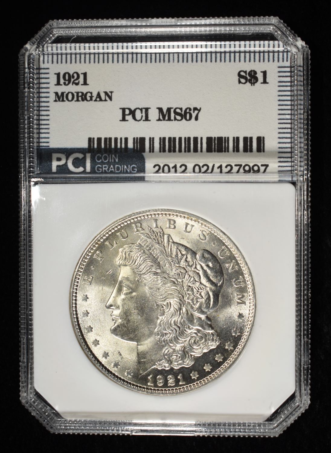 1921 MORGAN DOLLAR PCI SUPERB GEM BU