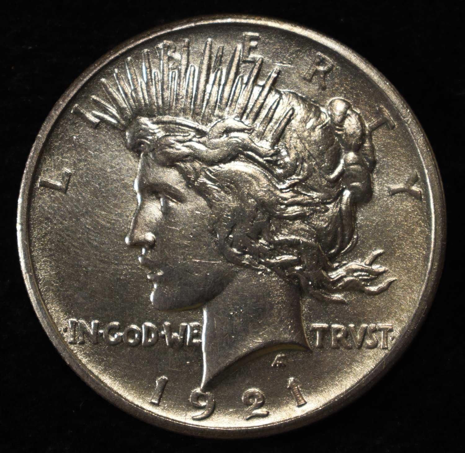 1921 PEACE DOLLAR CH BU GREAT STRIKE