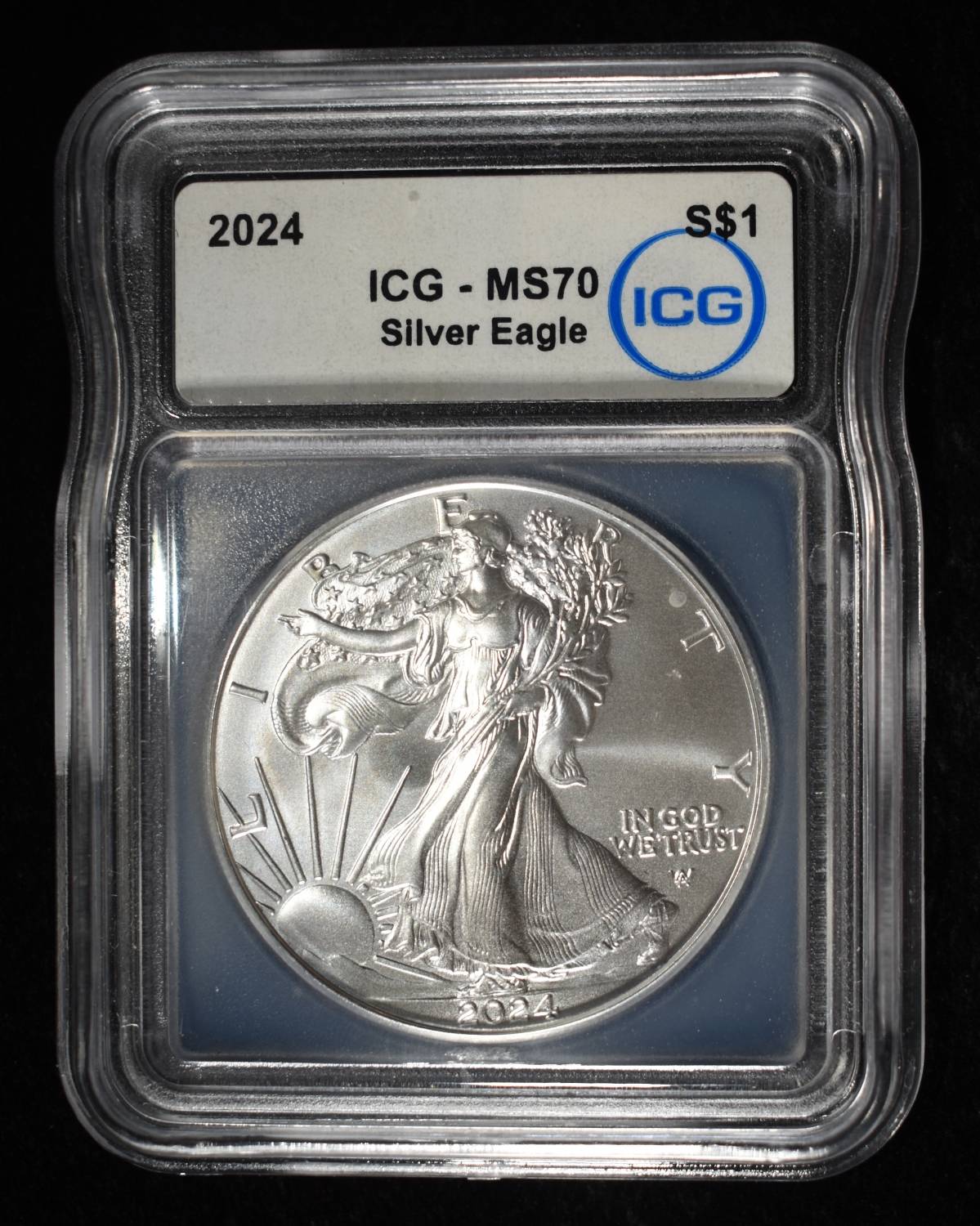 2024 AMERICAN SILVER EAGLE ICG MS70