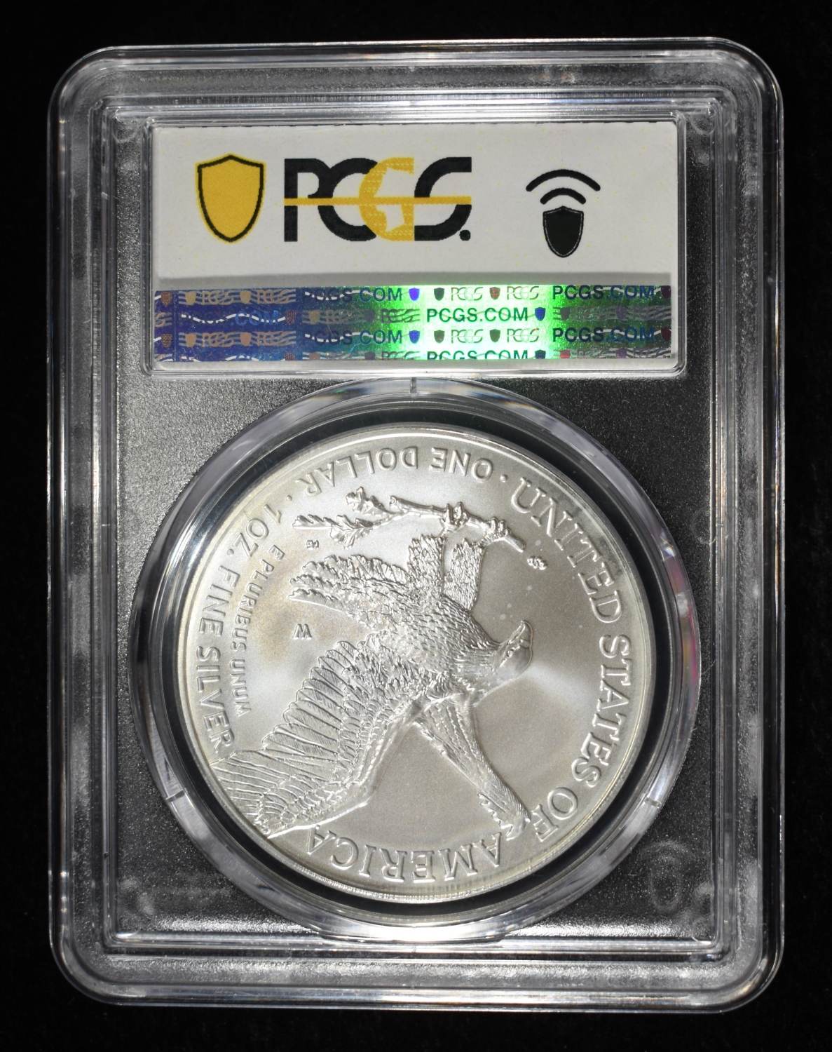 2024-W AMERICAN SILVER EAGLE PCGS SP70 BURN. AR